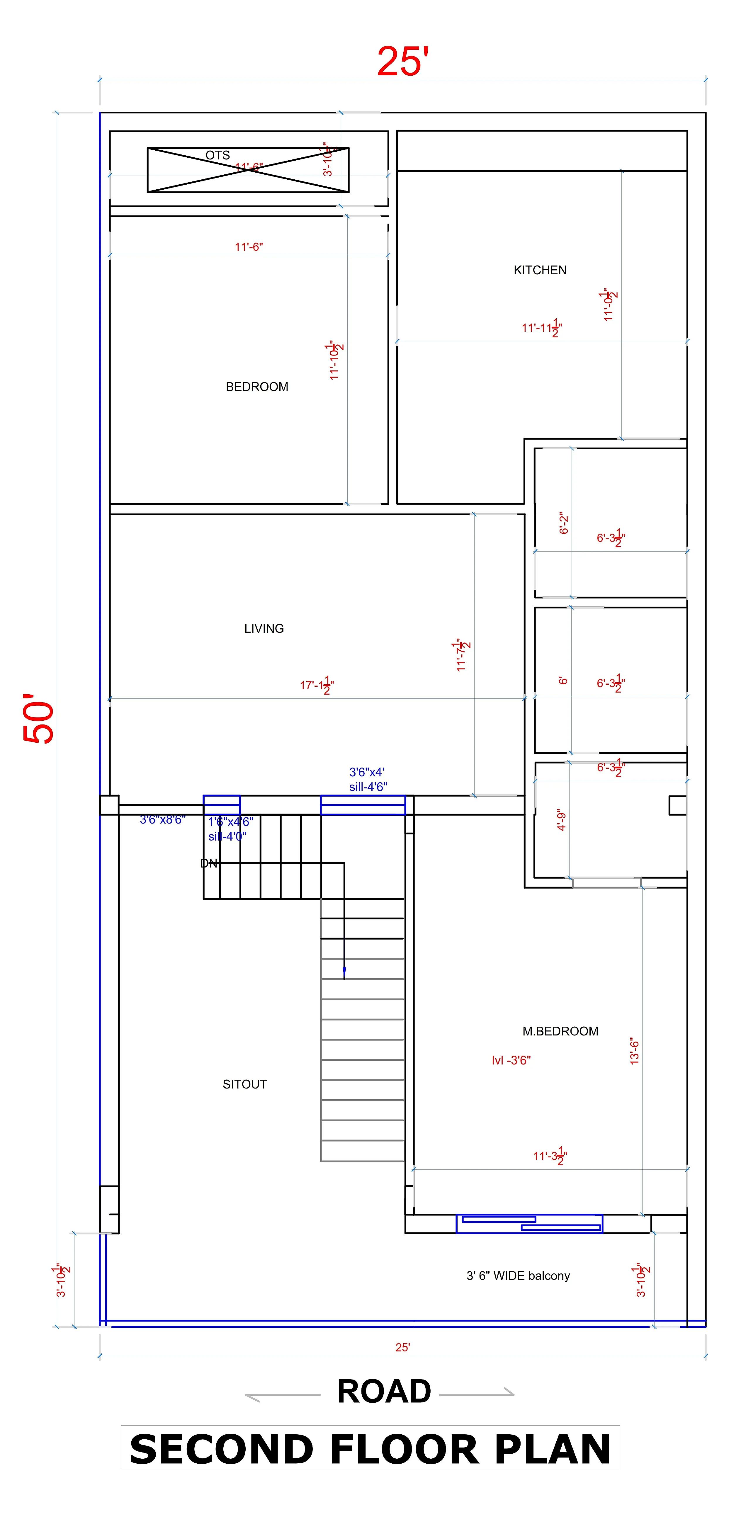 25X50 Residential House with Rental House Plan- 1250 sq ft Residential Cum Commercial House Design at Jaipur thumbnail 2 — Project ID 7380