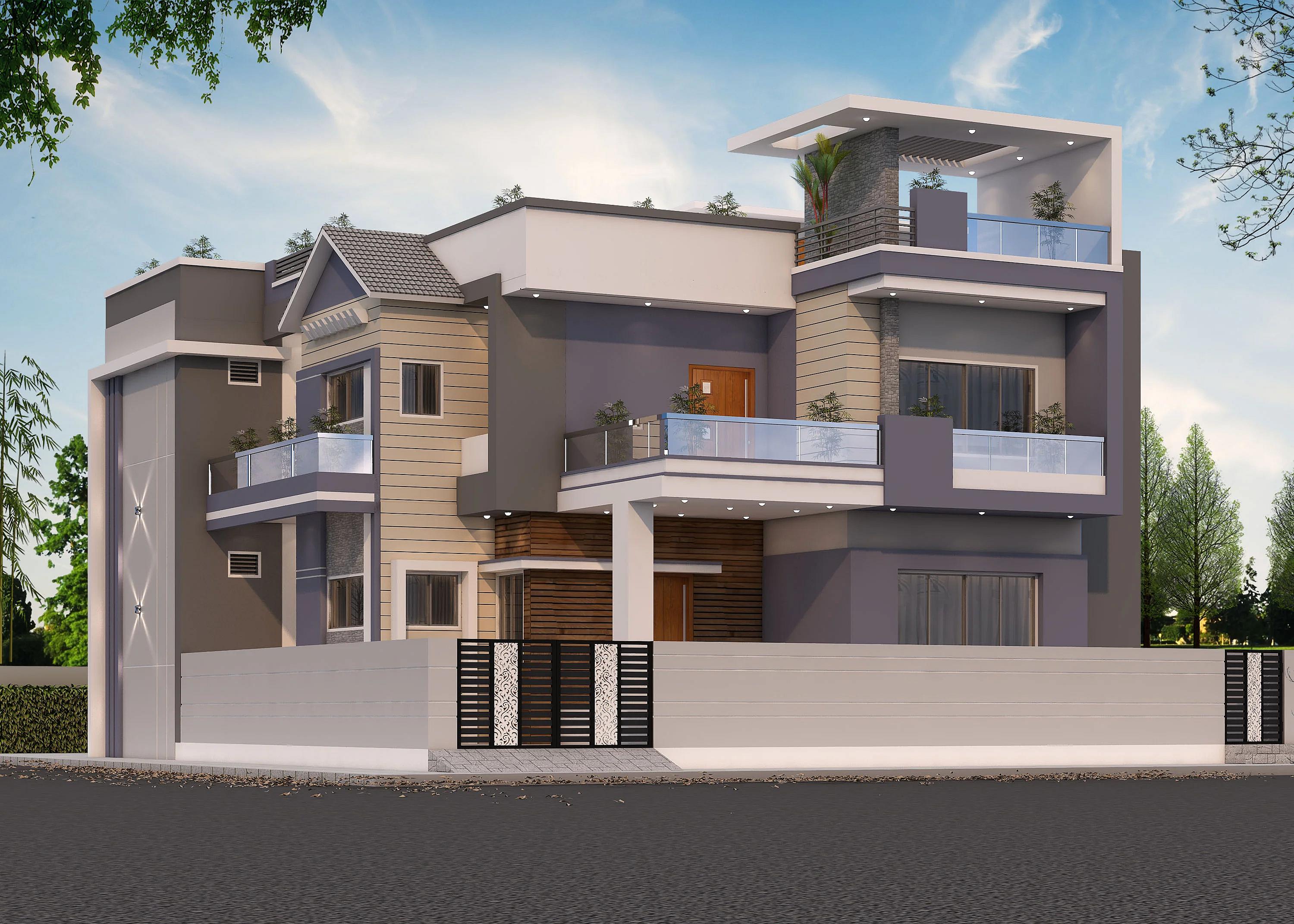 50X50 Residential House with Rental House plan- 2500 sqft Residential Cum Commercial house design At Agra [UP]