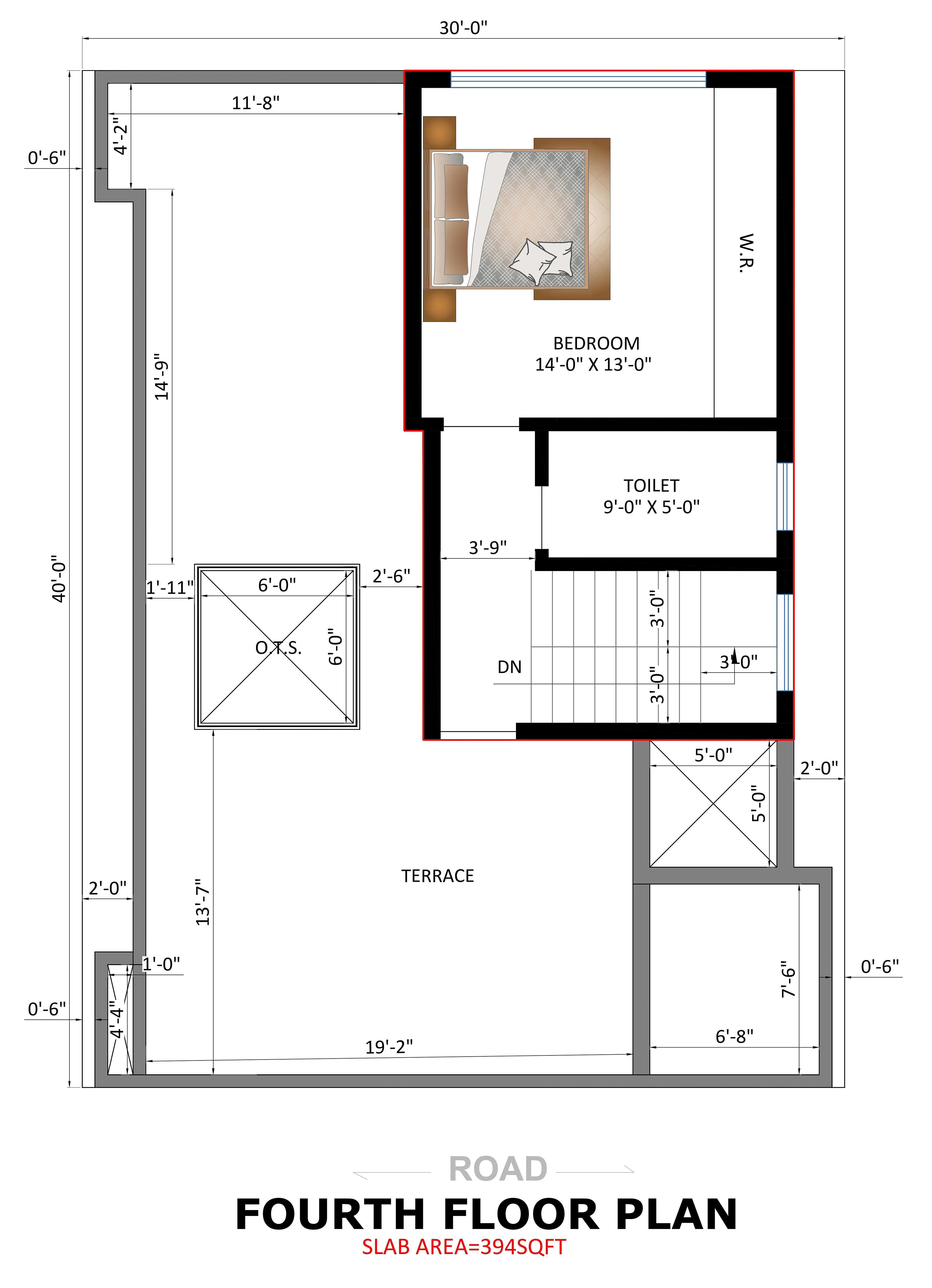 30X40 House Plan- 1200 sq ft Residential Cum Commercial House Design at Bangalore thumbnail 2 — Project ID 7394