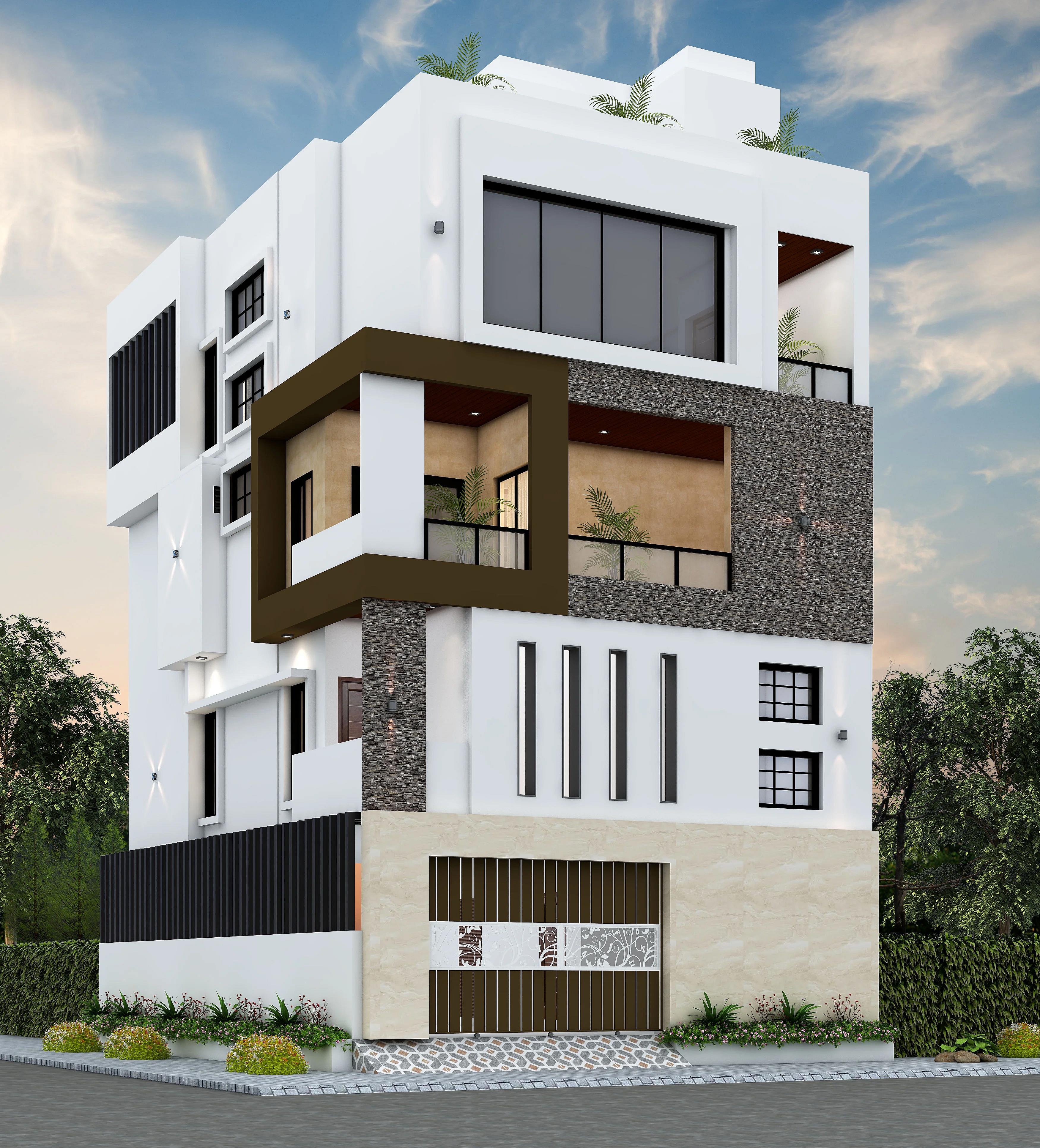 30X40 House Plan- 1200 sq ft Residential Cum Commercial House Design at Bangalore [KA]