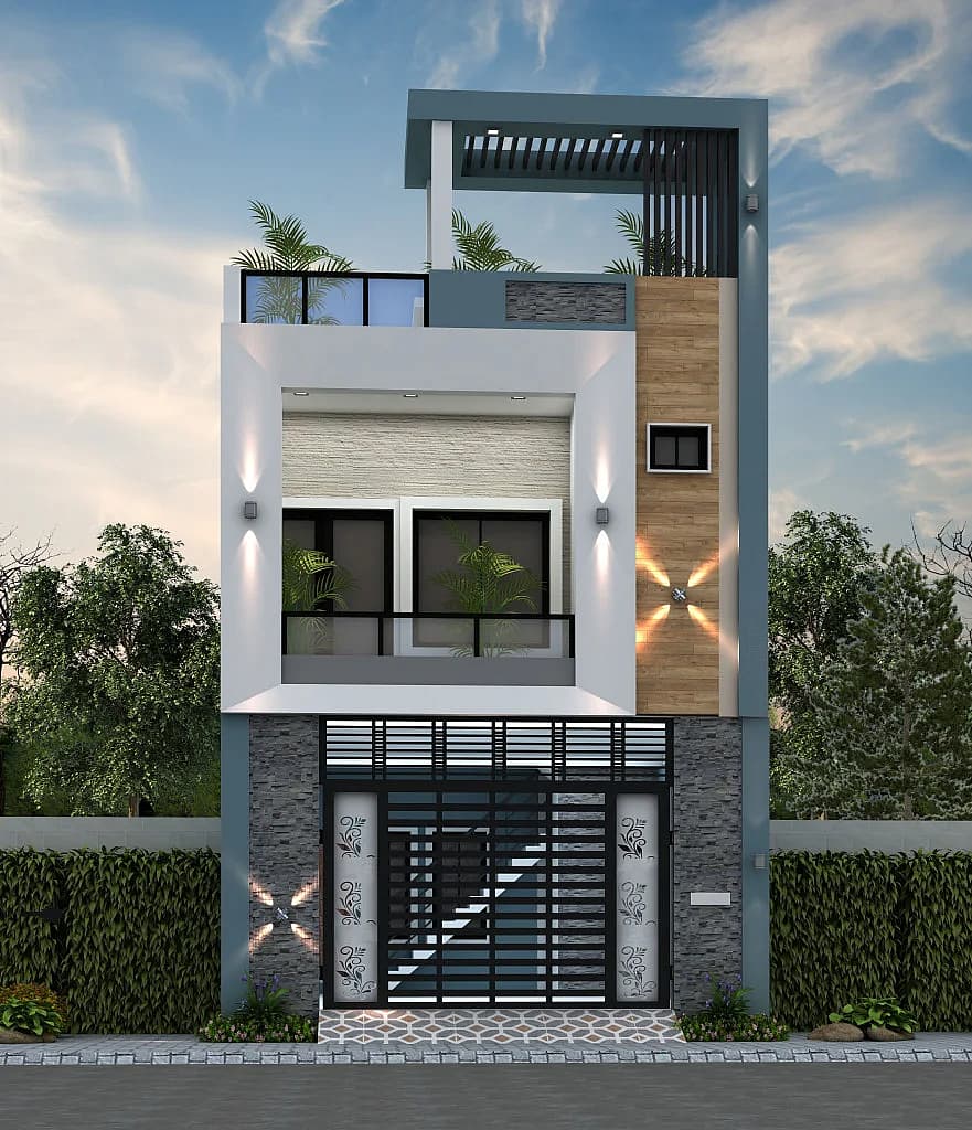 20X50 House plan- 1000 sqft Residential house design At New Delhi