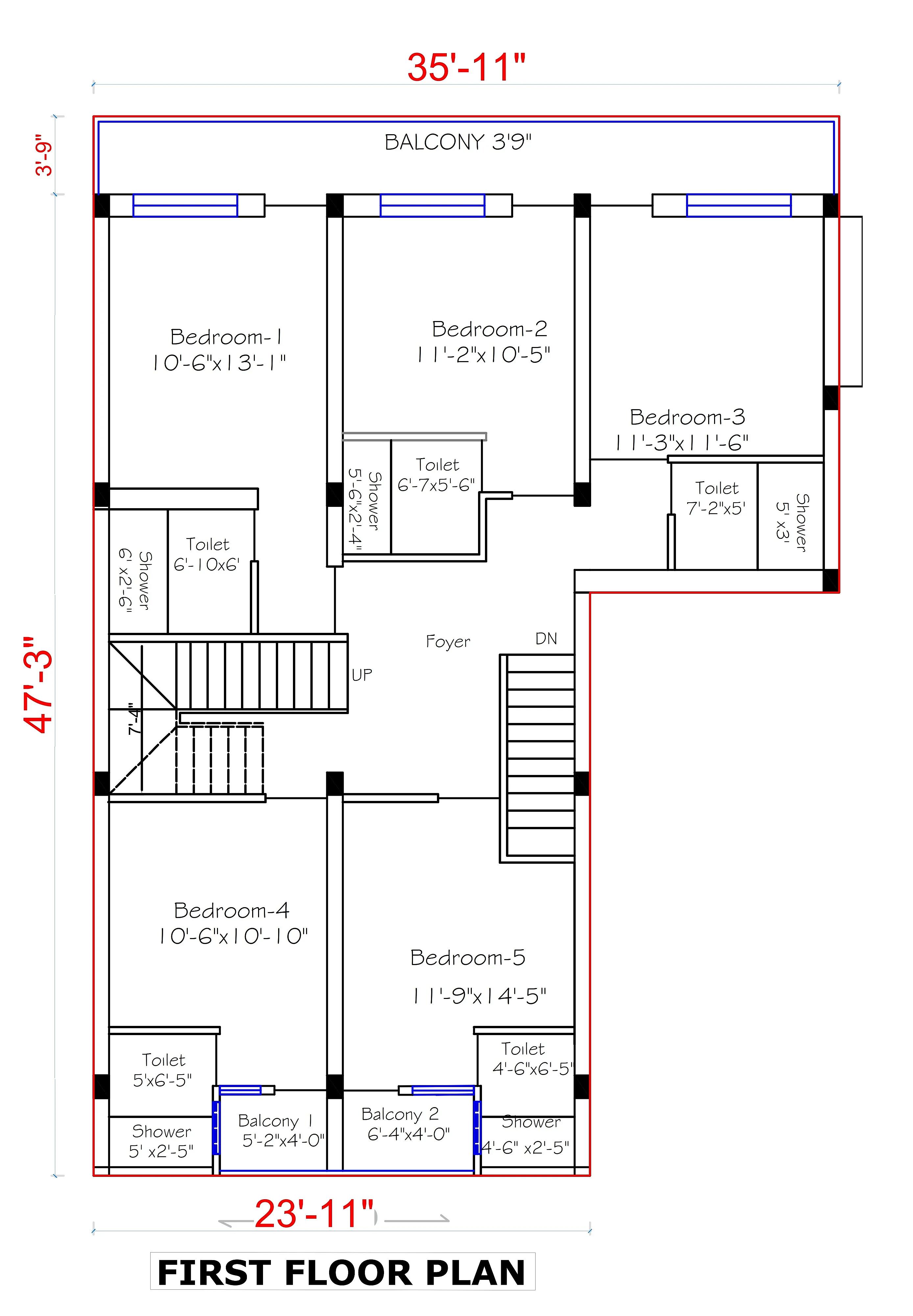 36X48 House With Shop plan- 1728 sqft Residential Cum Commercial house design At Reasi thumbnail 3 — Project ID 7424