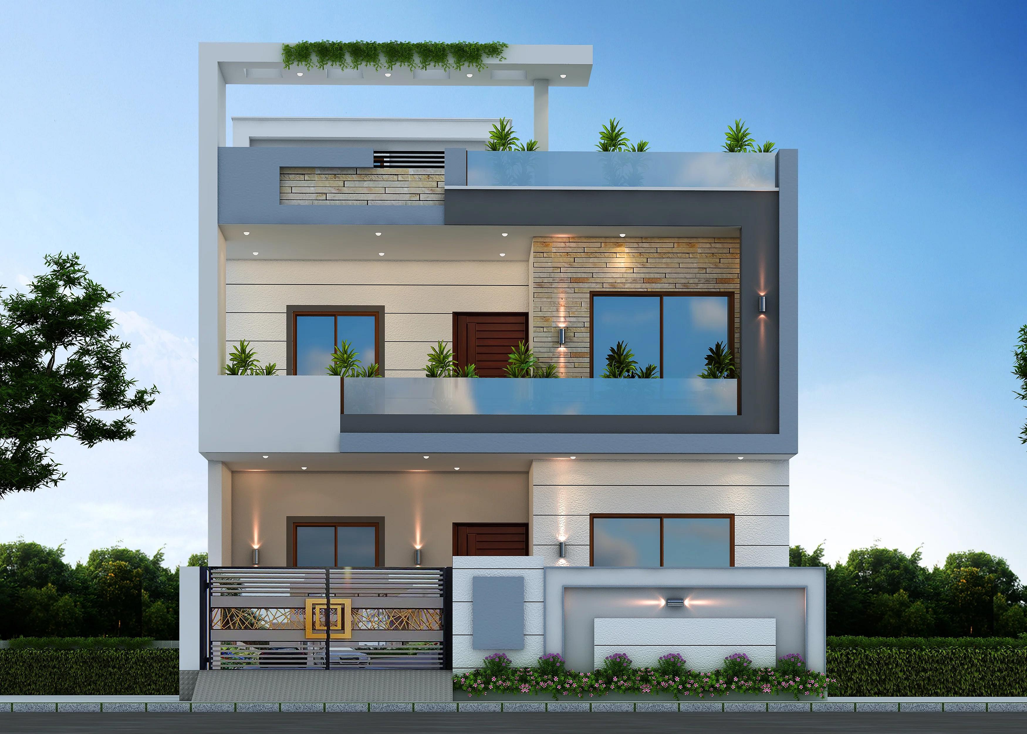 32X70 House plan- 2240 sqft Residential house design At Batala thumbnail 1 — Project ID 7458