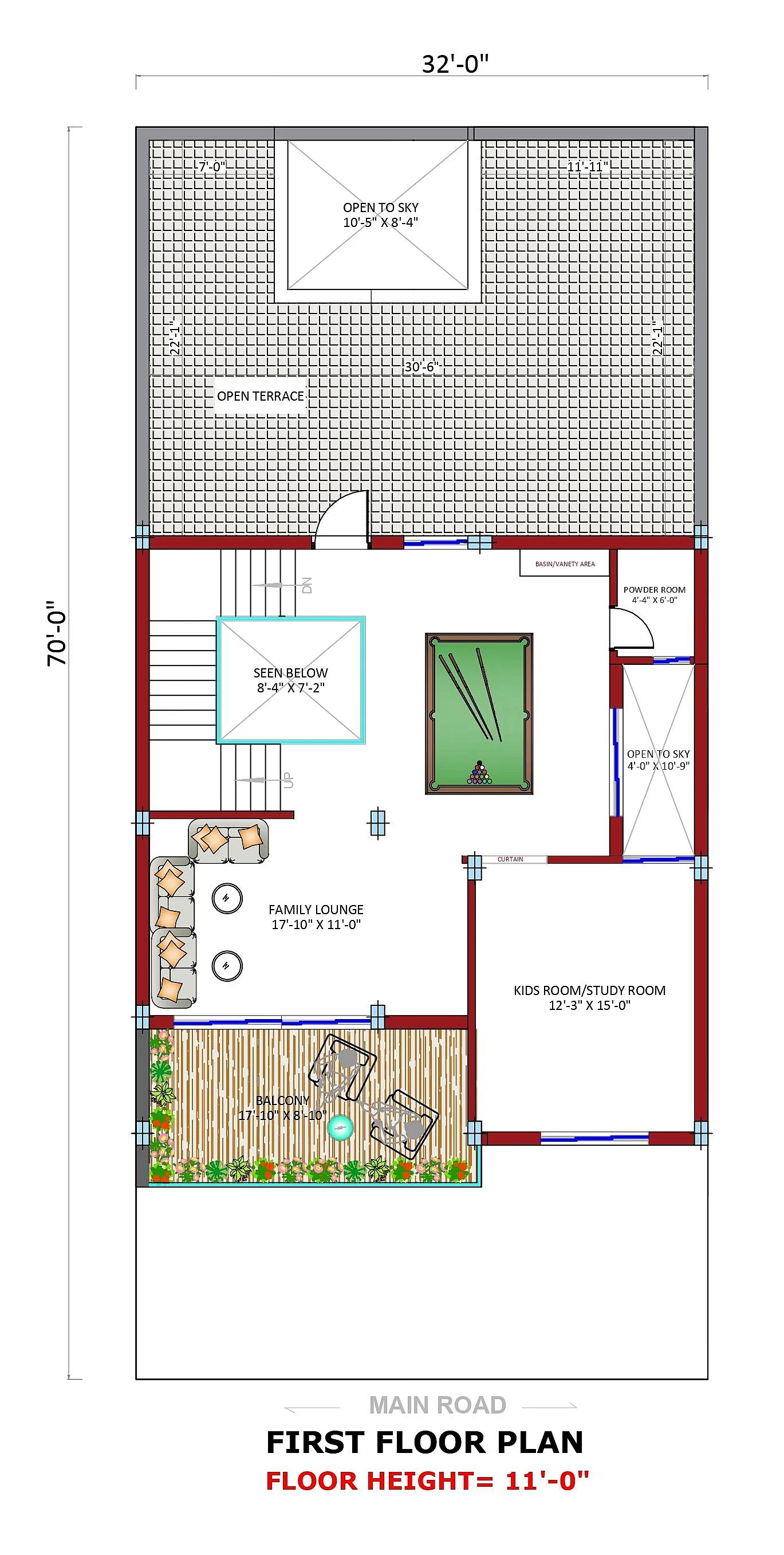 32X70 House plan- 2240 sqft Residential house design At Batala thumbnail 2 — Project ID 7458