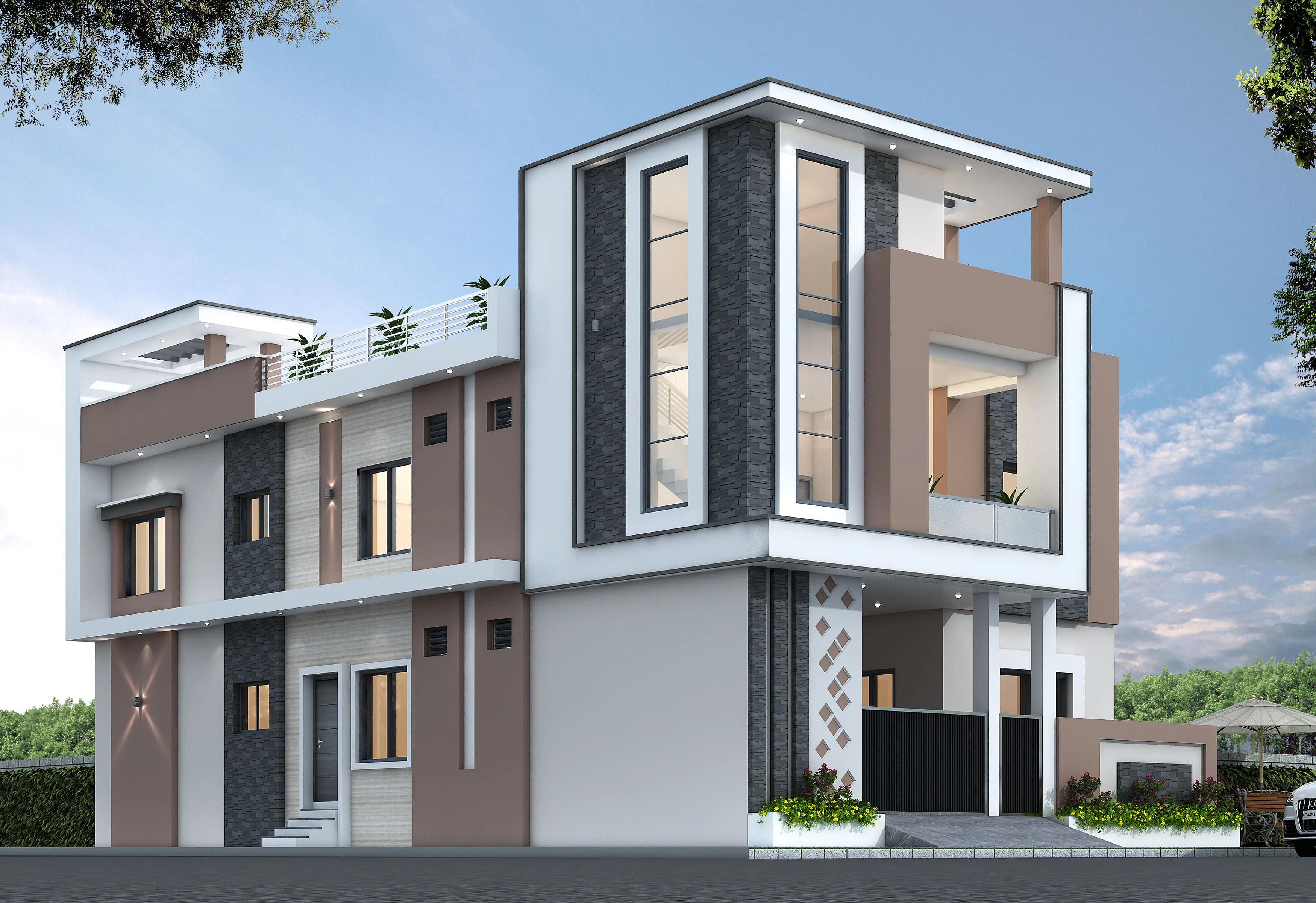 35X60 Residential House with Rental House plan- 2100 sqft Residential house design At Kanpur [UP]