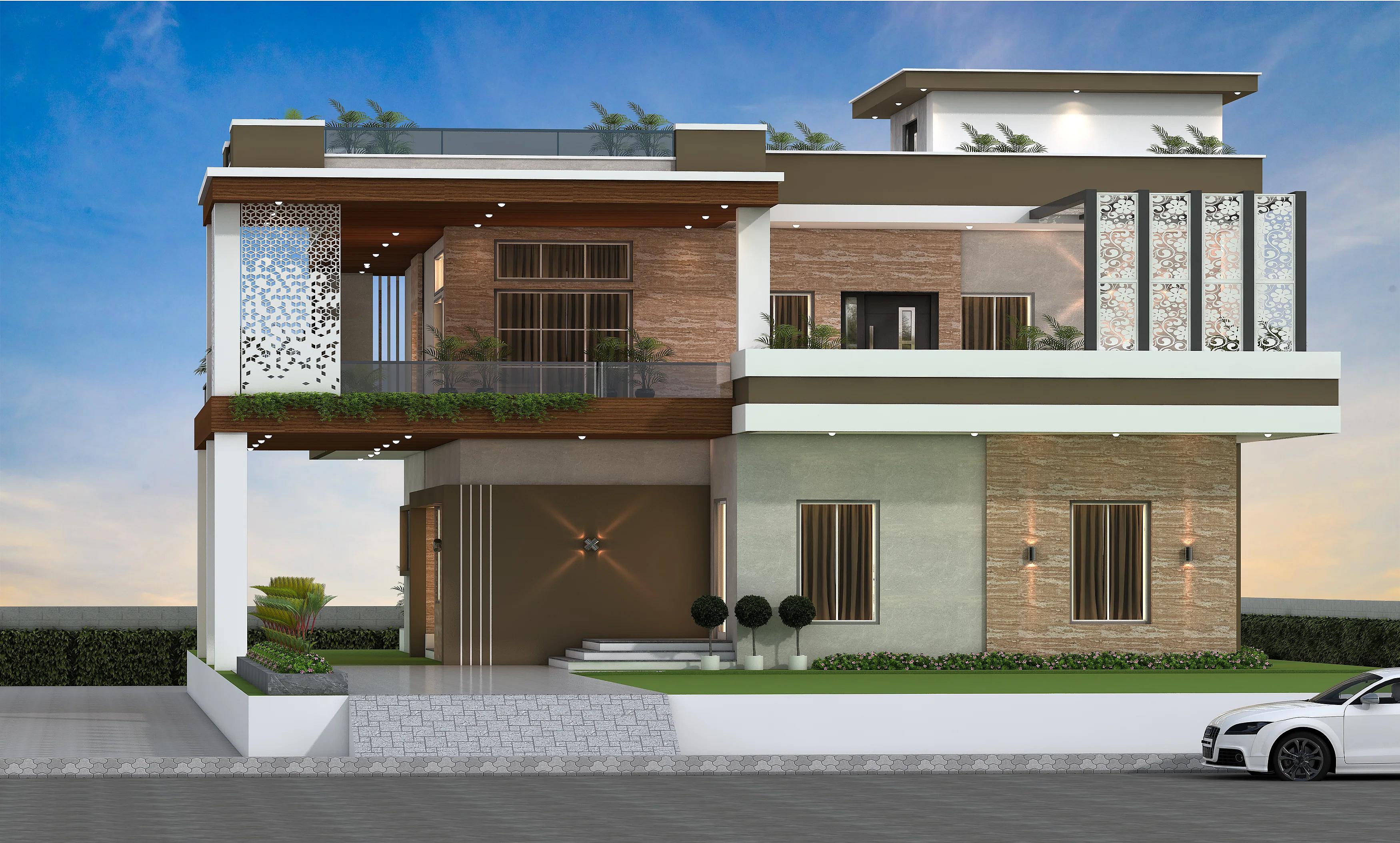 56X114 House plan- 6384 sqft Residential house design At Jaipur thumbnail 5 — Project ID 7467