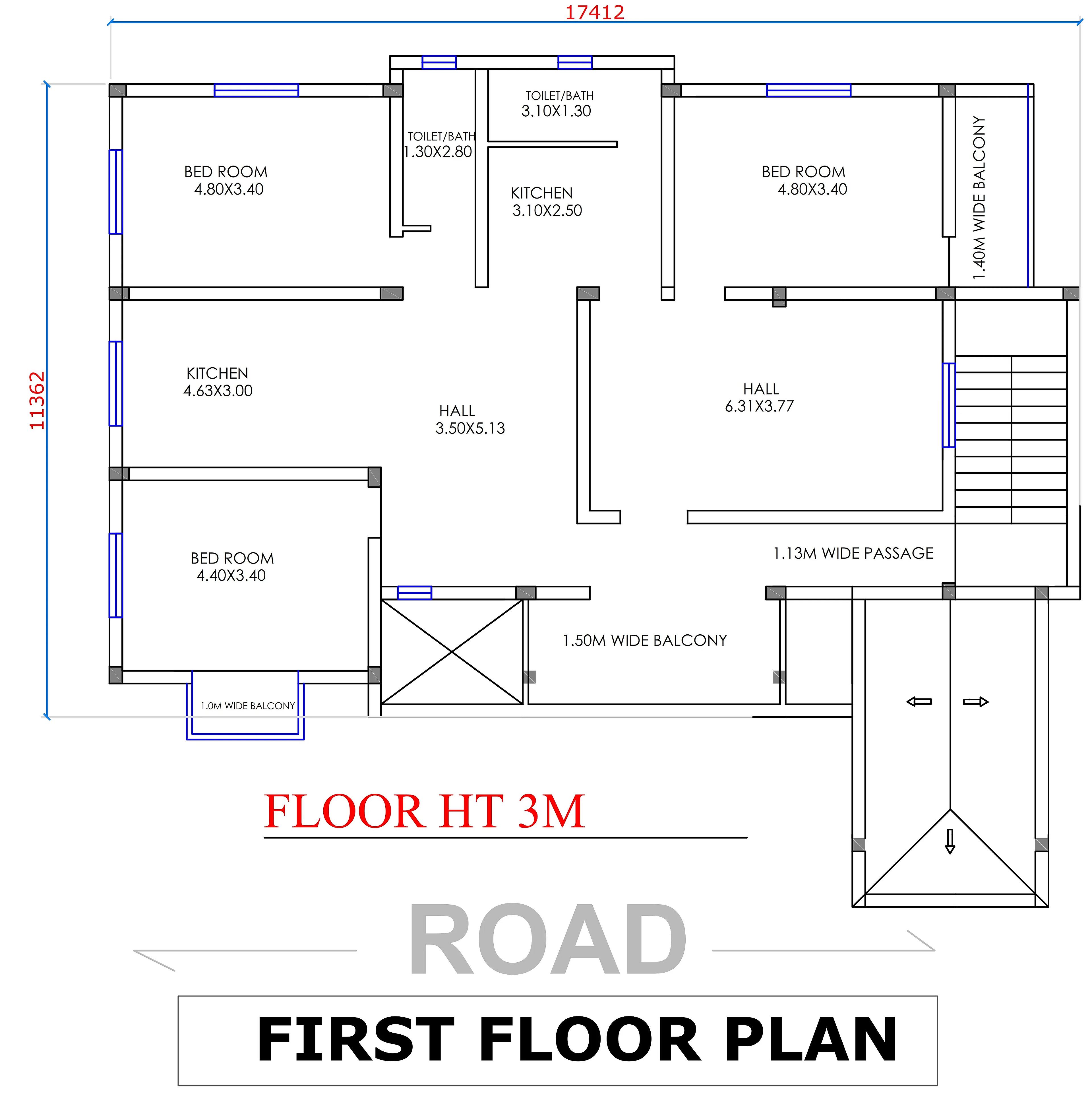 82X68 House plan- 5576 sqft Residential house design At Canacona {GAO} thumbnail 2 — Project ID 7471