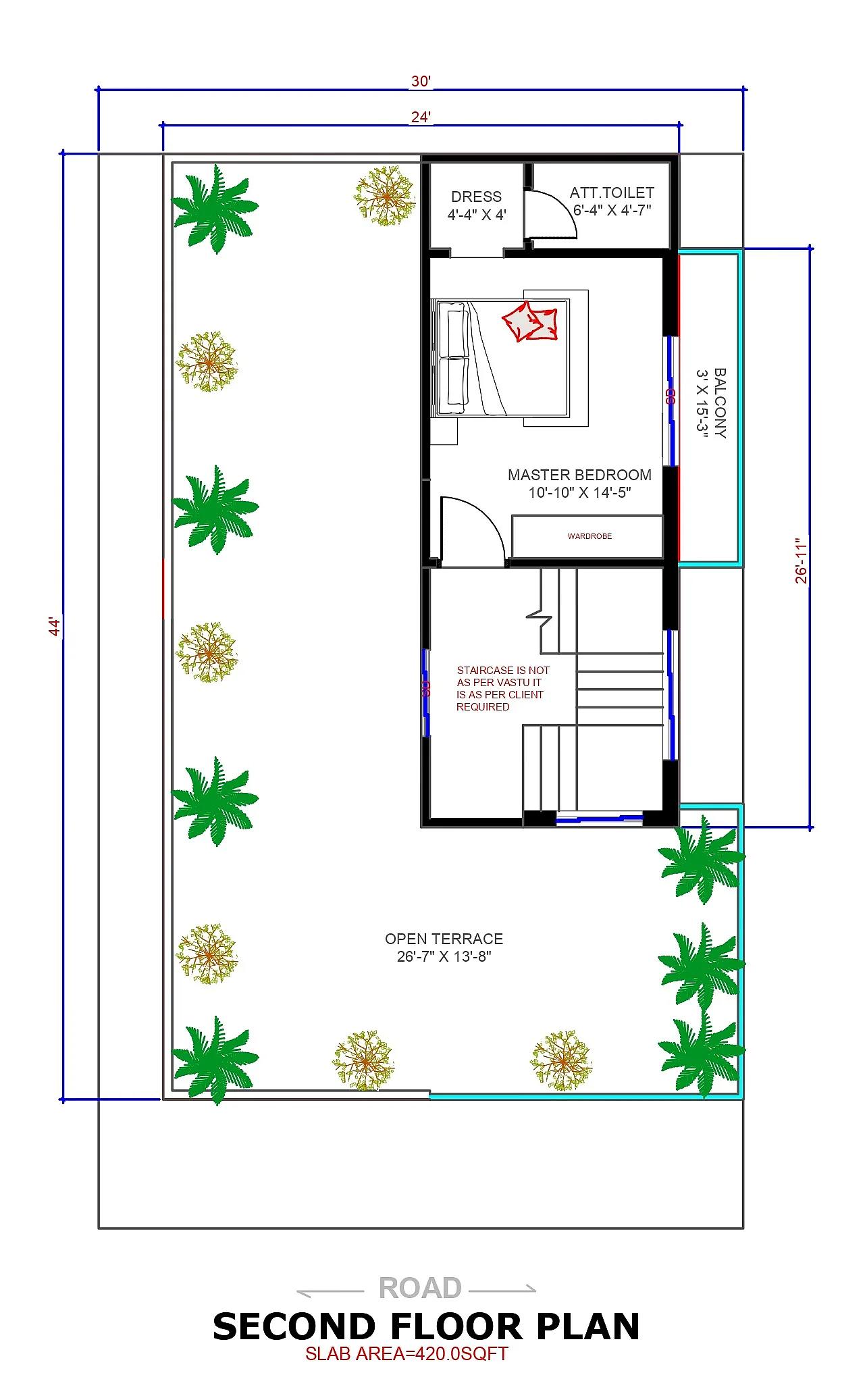 30X50 House plan- 1500 sqft Residential house design At Nagpur thumbnail 2 — Project ID 7473