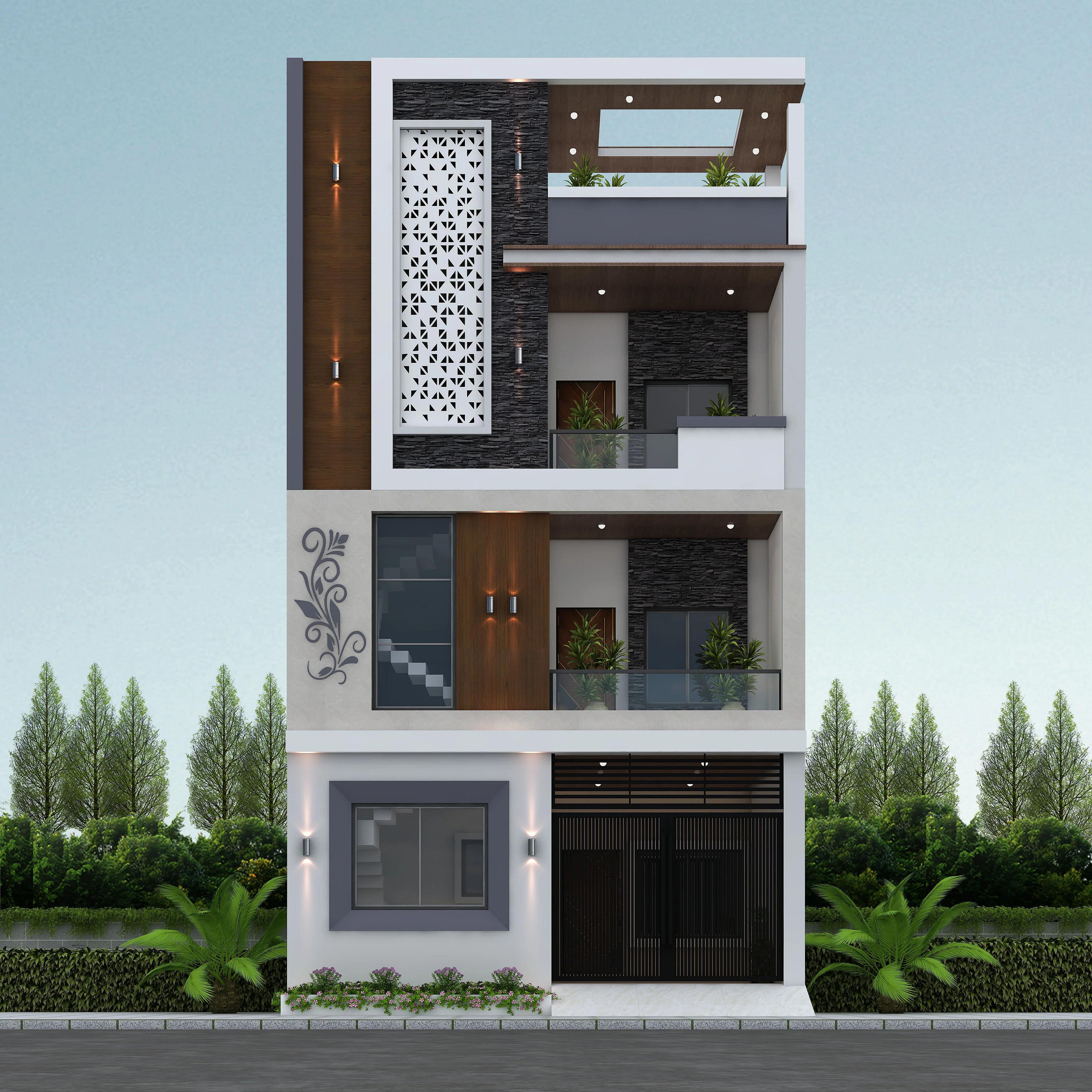 25X50 Rental House with Office plan- 1250 sqft Residential Cum Commercial house design At Lucknow [UP]