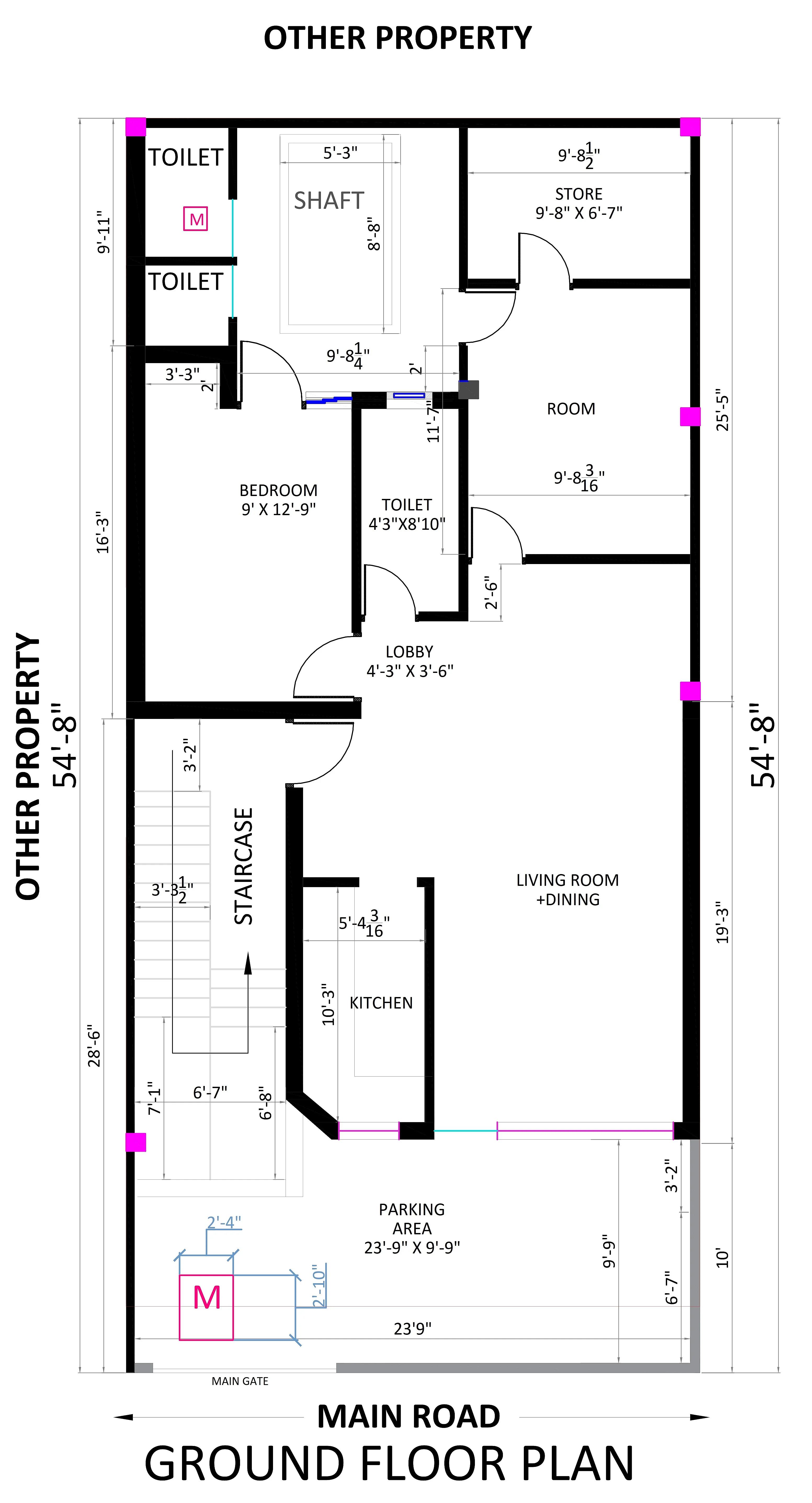 25X55 House plan- 1375 sqft Residential house design At Ghaziabad thumbnail 3 — Project ID 7497