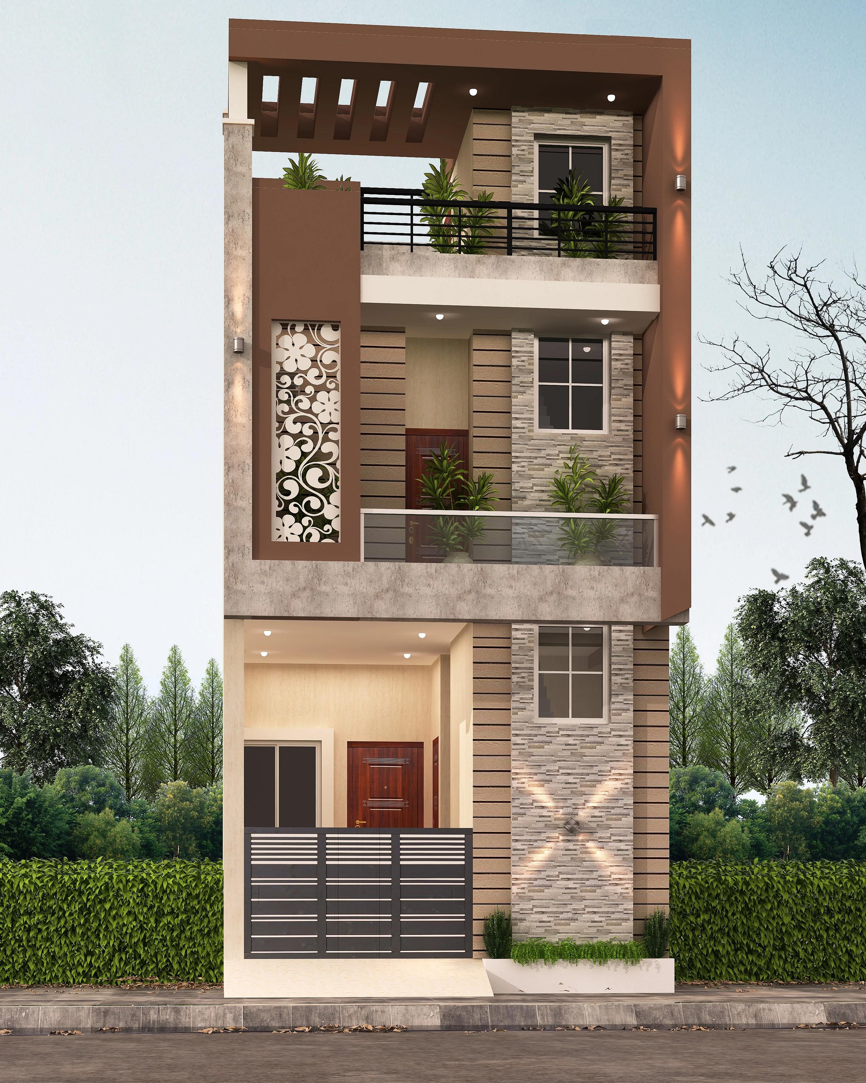17X40 House plan- 680 sqft Residential house design At NewDelhi
