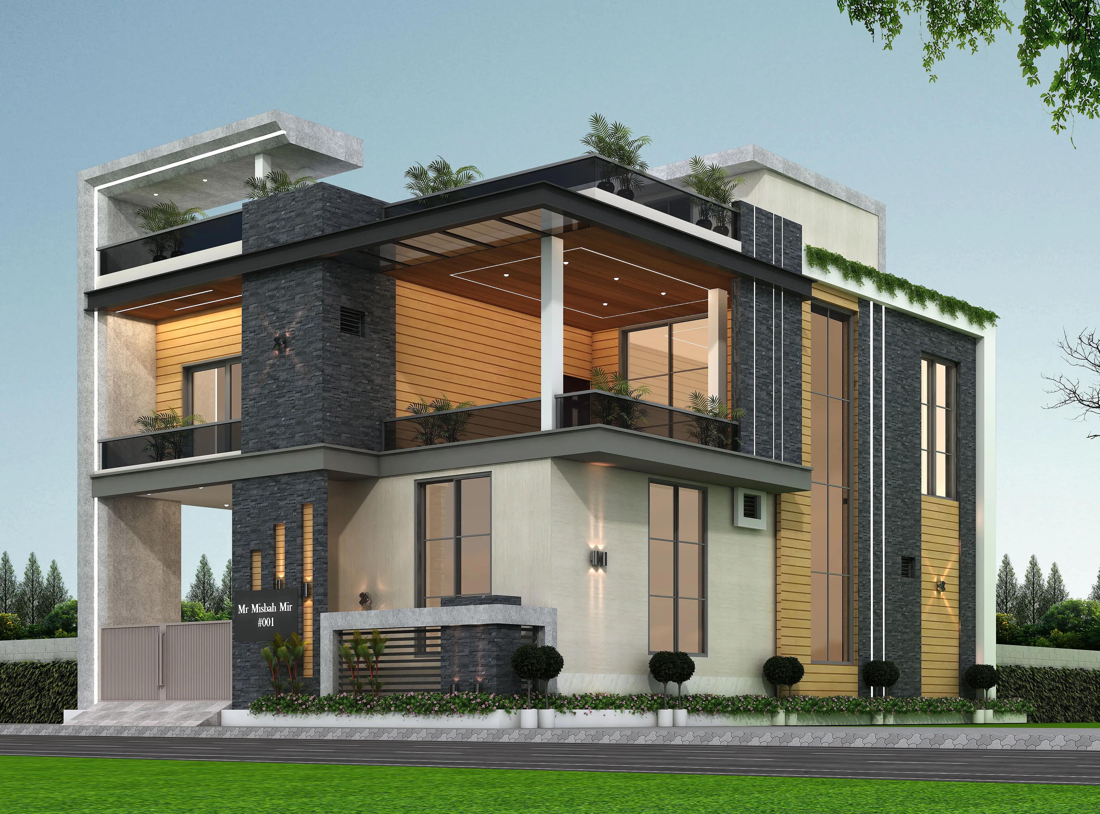 35X58 House plan- 2030 sqft Residential house design At Bathindi thumbnail 2 — Project ID 7527