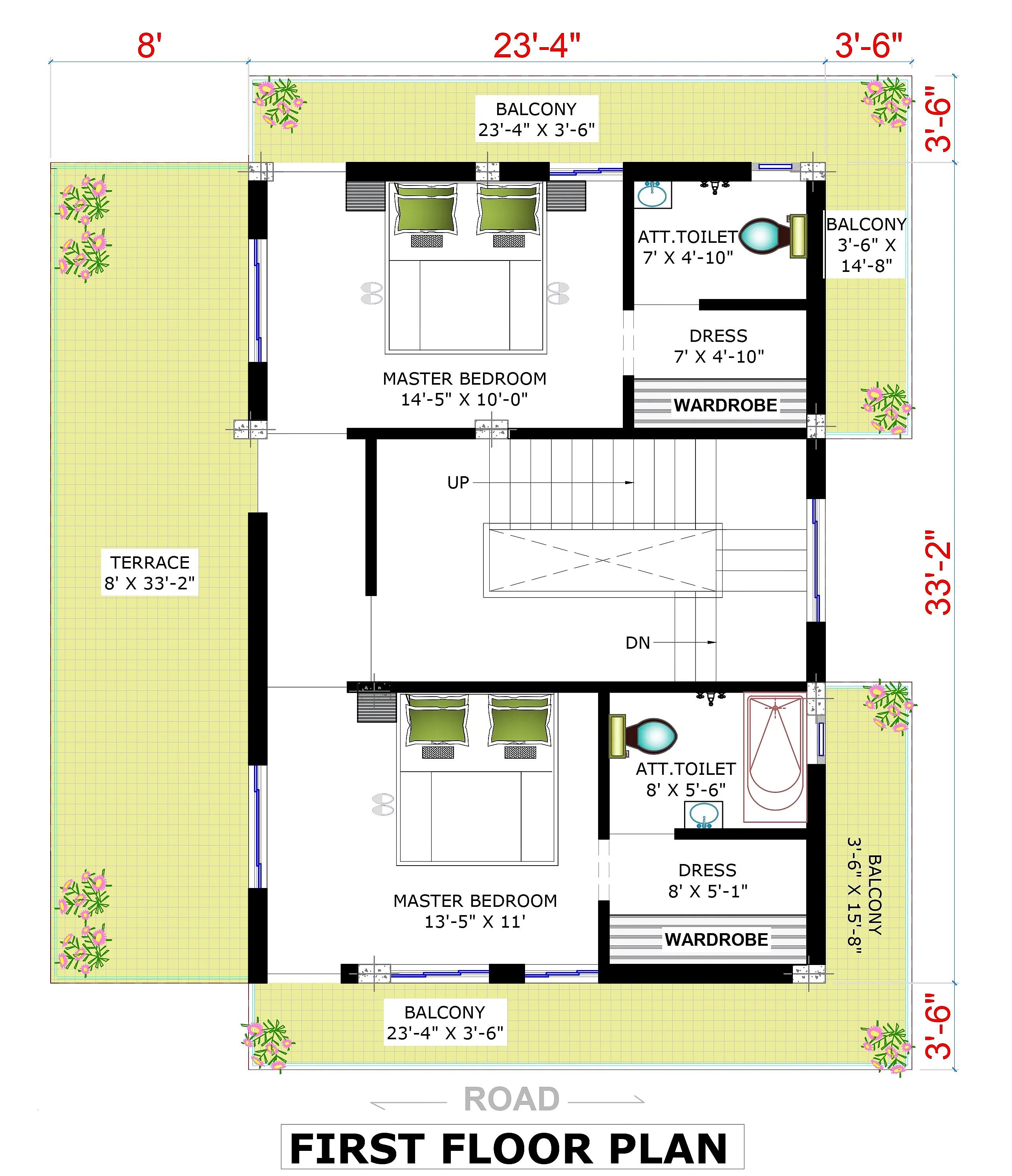 52X58 House plan- 3016 sqft Residential house design At Kolhapur thumbnail 3 — Project ID 7531