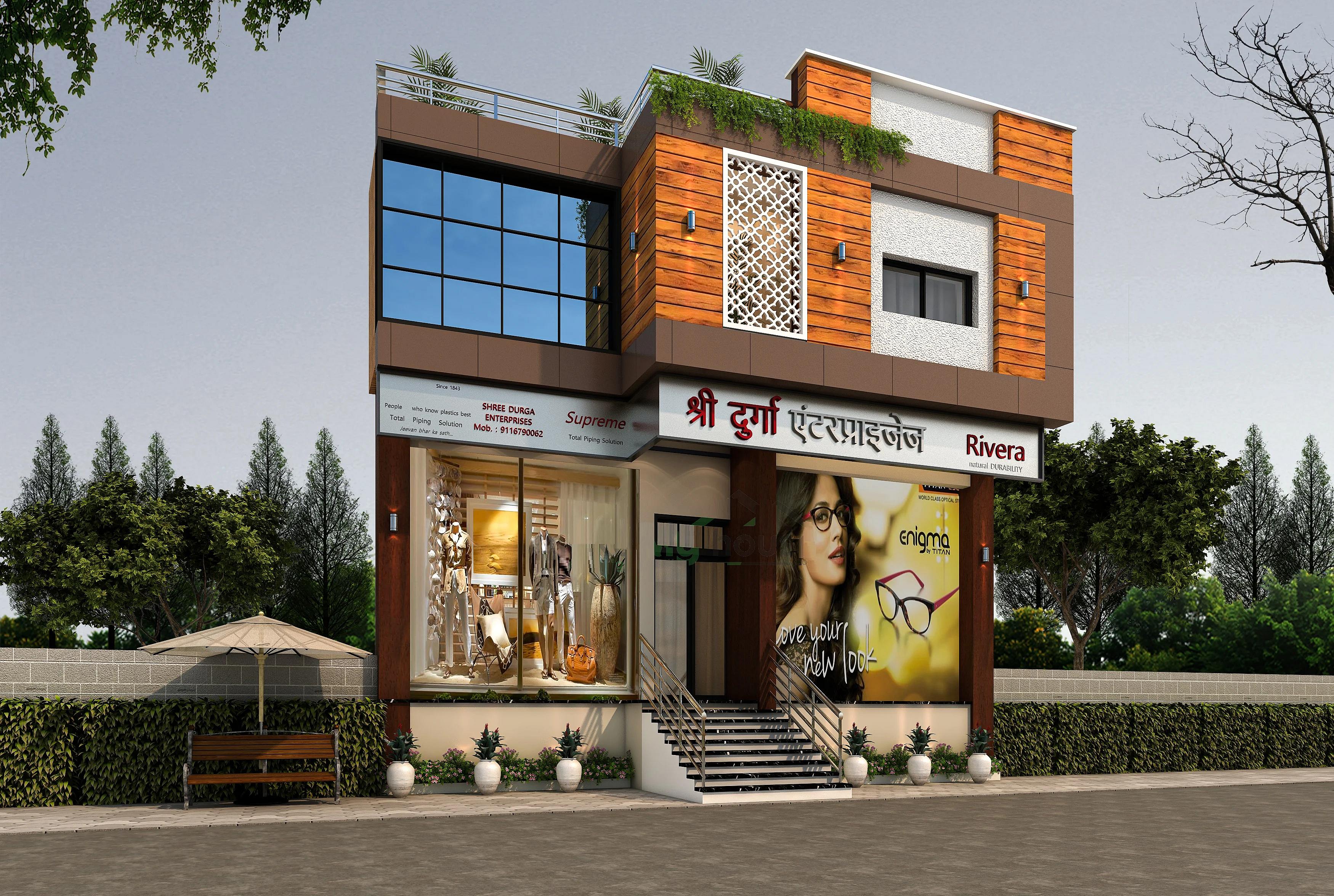36X78 Showroom plan- 2808 sqft Residential Cum Commercial house design At Jaipur [RJ]