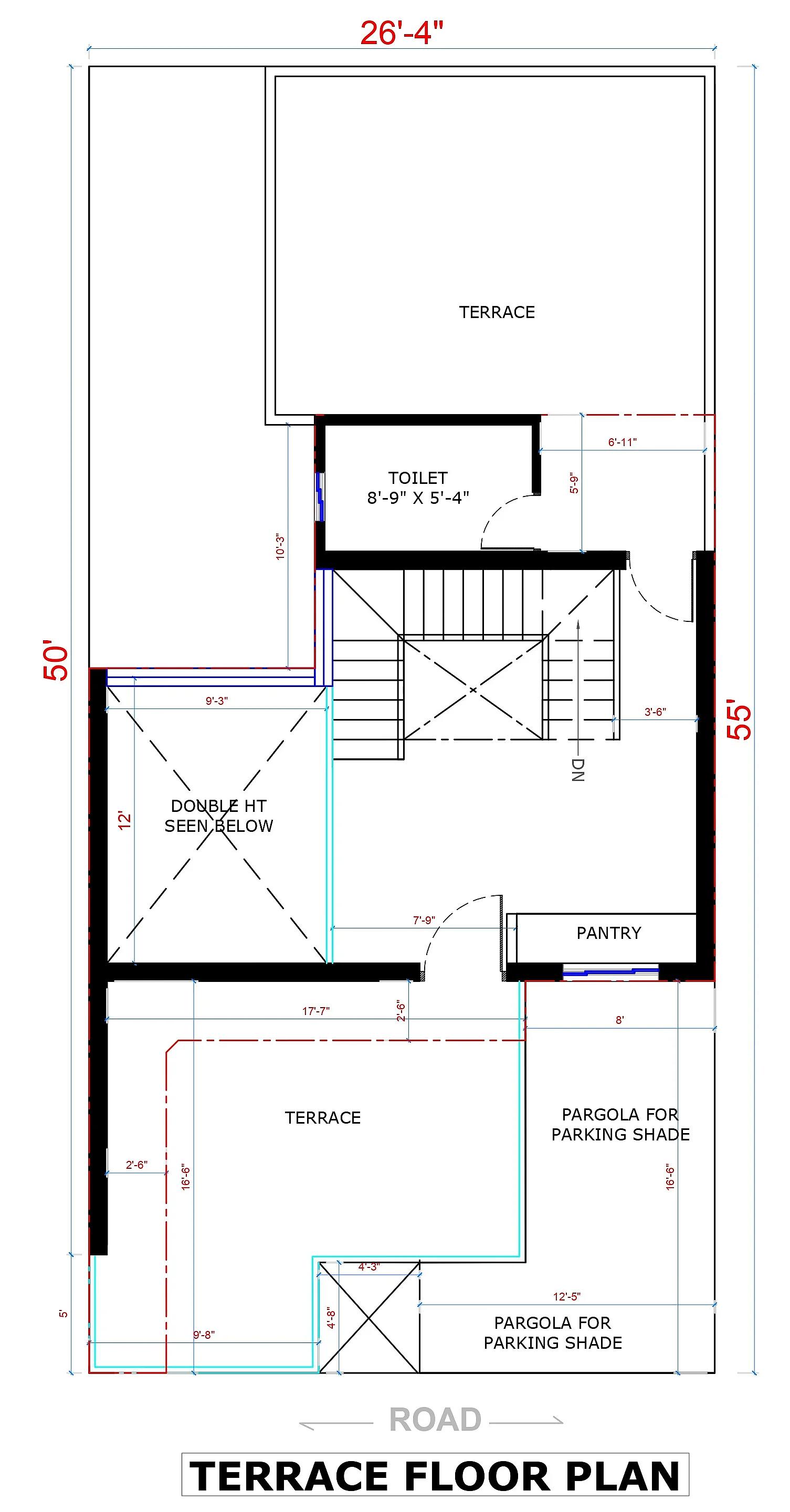 26X50 House plan- 1300 sqft Residential house design At Jaipur thumbnail 2 — Project ID 7542