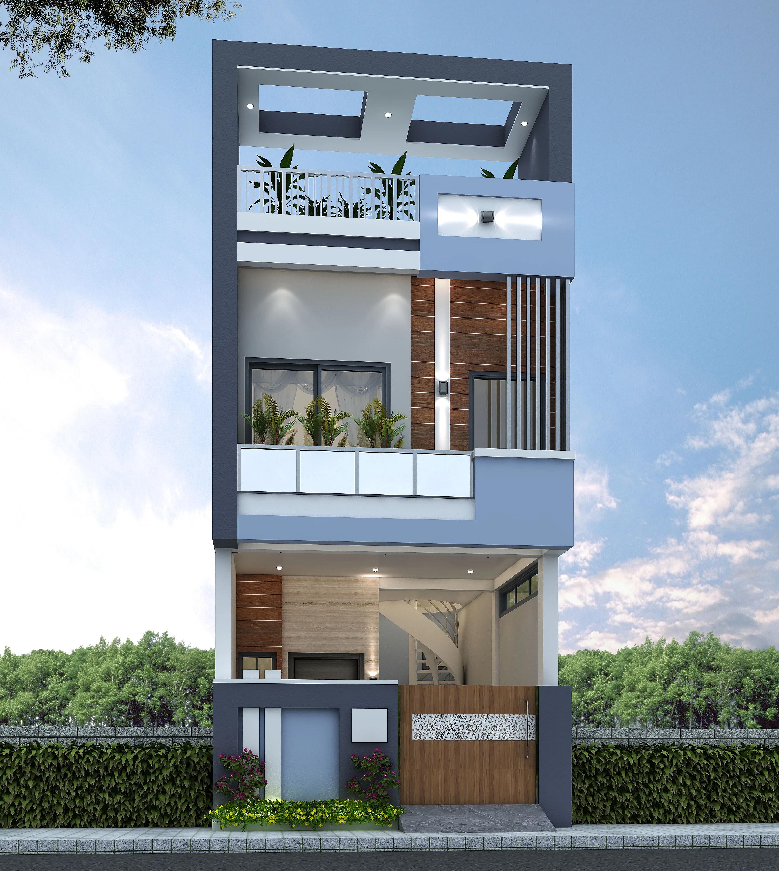 15X45 House plan- 675 sqft Residential Cum Commercial house design At Pune thumbnail 1 — Project ID 7547