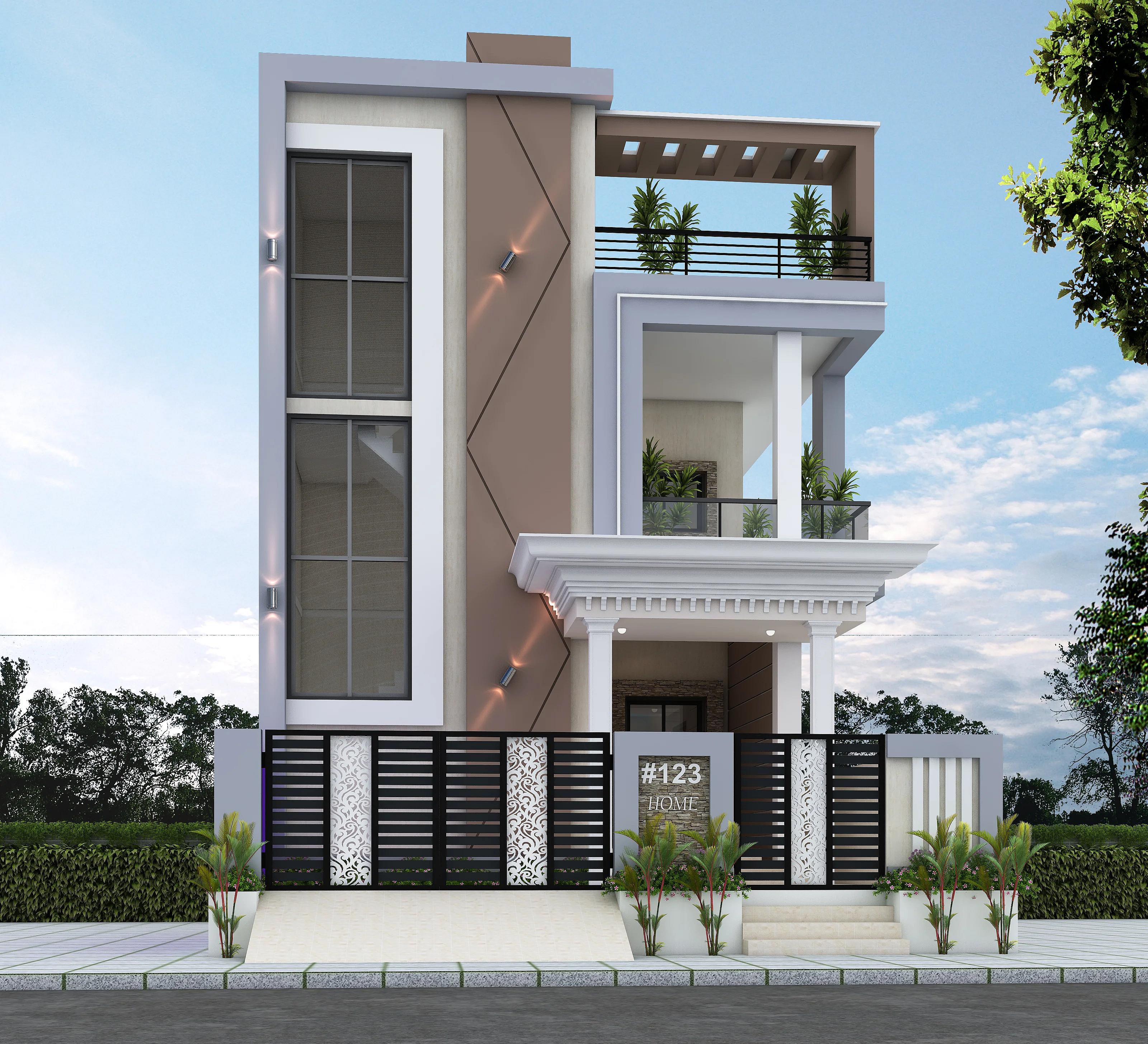 25X90 House plan- 2250 sqft Residential house design At Janakpuri {Delhi}