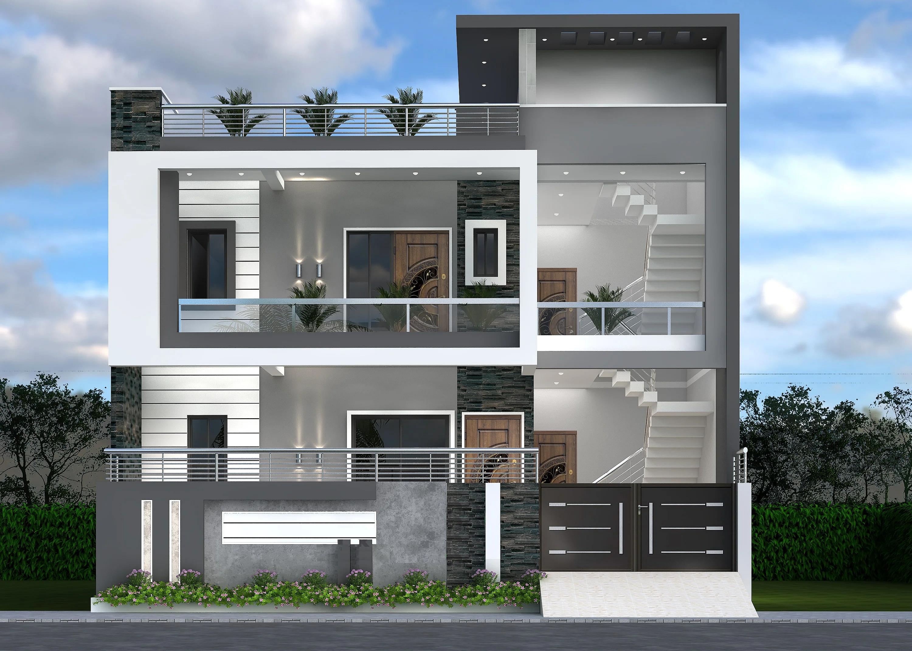 35X50 House plan- 1750 sqft Residential house design At NewDelhi