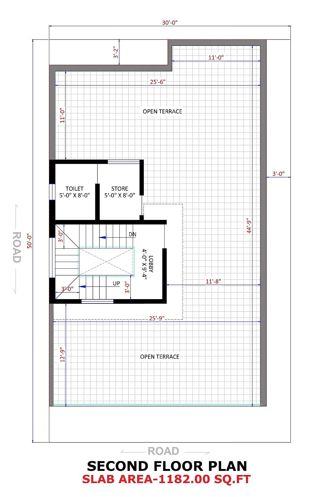 30X50 House plan- 1500 sqft Residential house design At Abu Dhabi thumbnail 4 — Project ID 7613