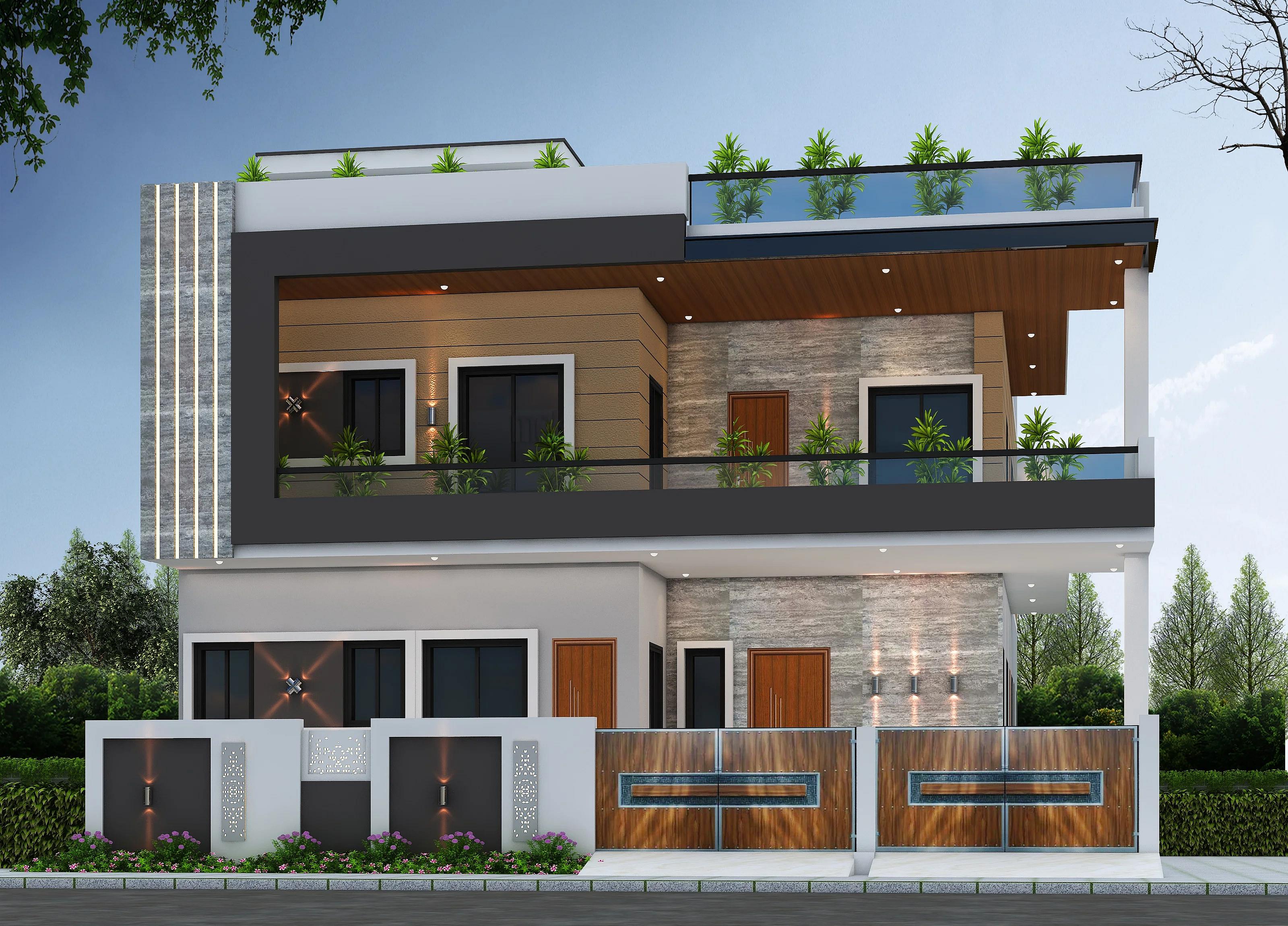 45X70 House plan- 3150 sqft Residential house design At Jaipur — photo 1 — Project ID 7618