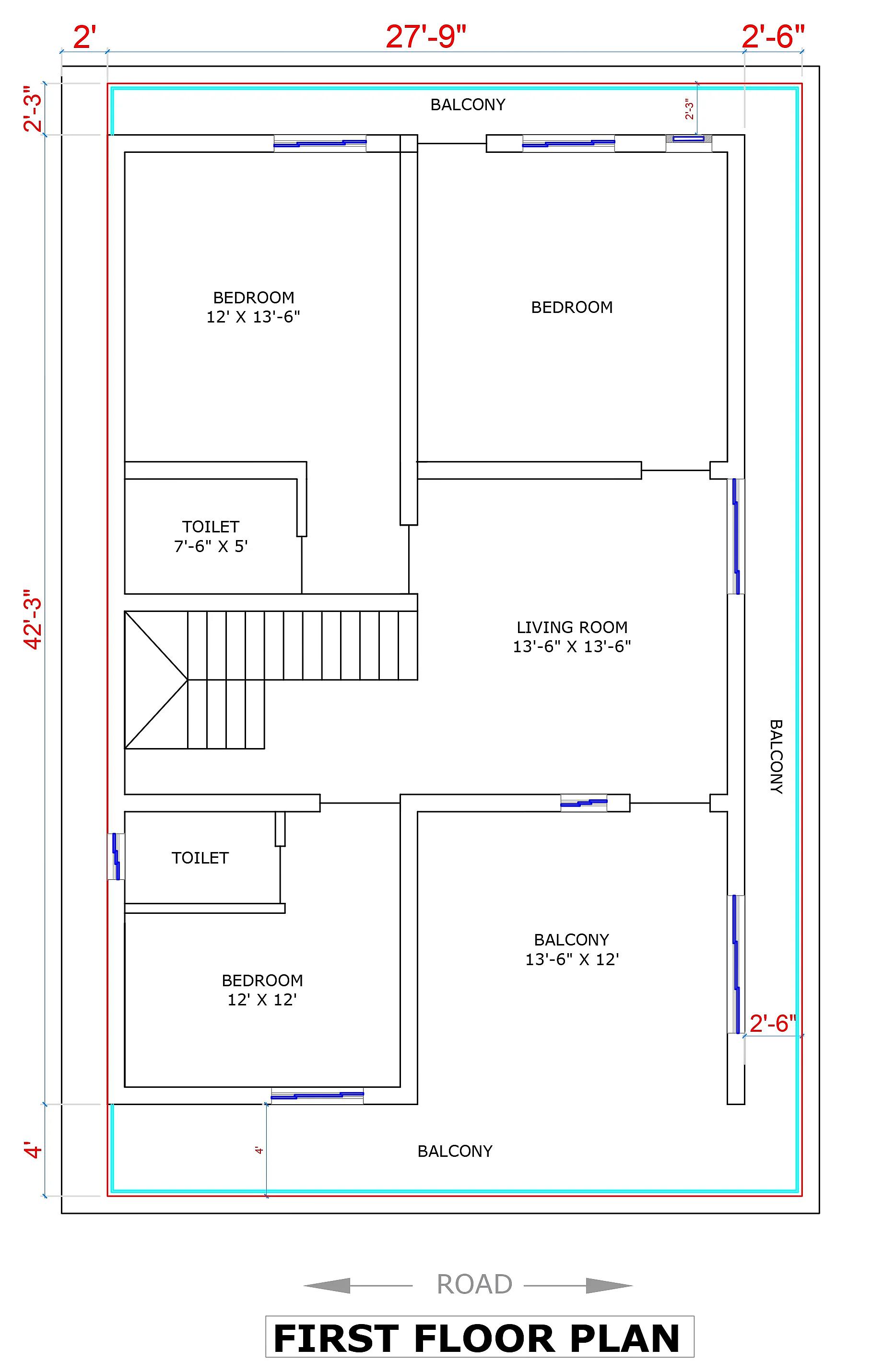 28X50 House plan- 1400 sqft Residential house design At Bangalore thumbnail 2 — Project ID 7635