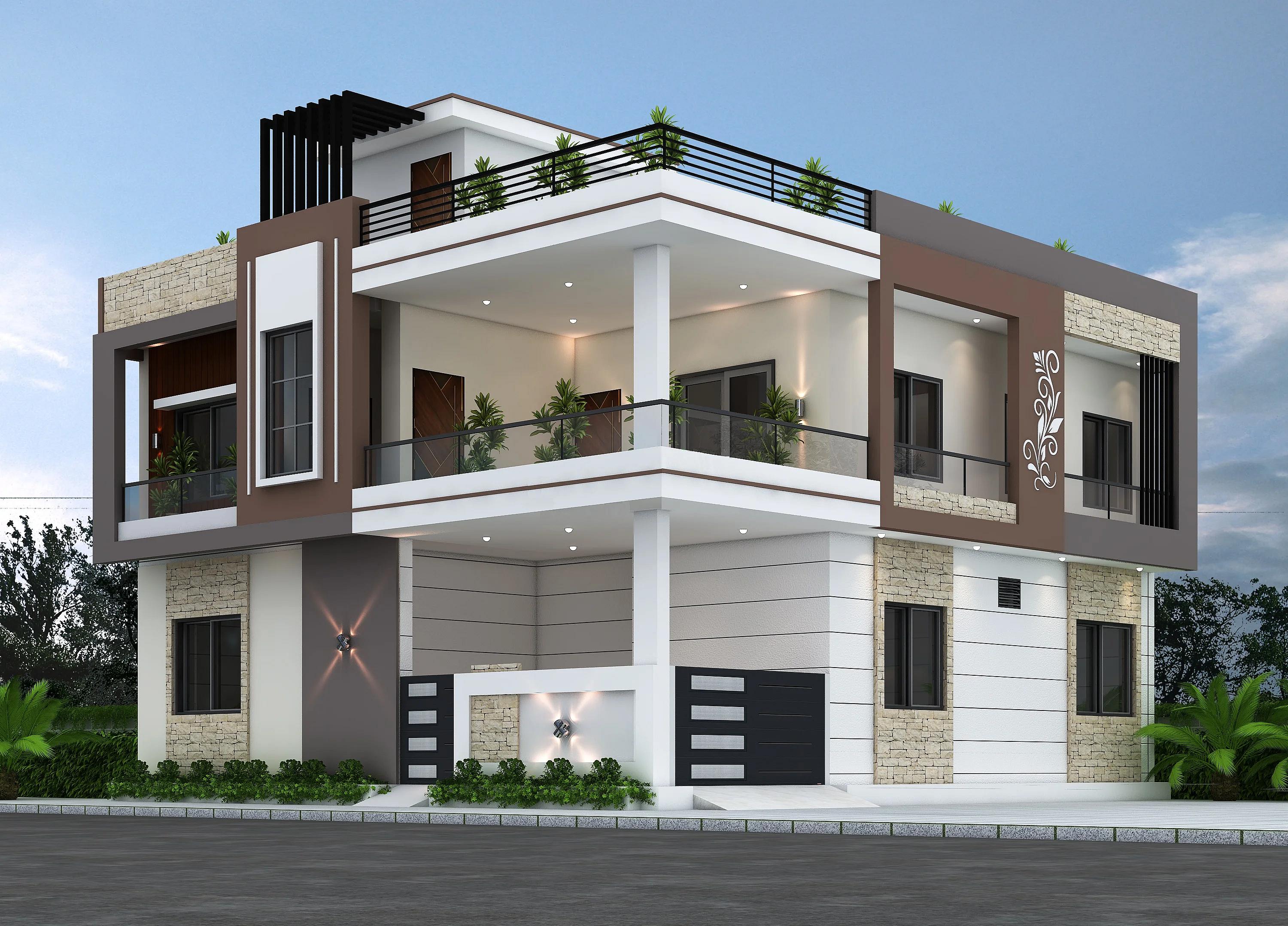 37X40 House plan- 1480 sqft Residential house design At Lucknow thumbnail 2 — Project ID 7665