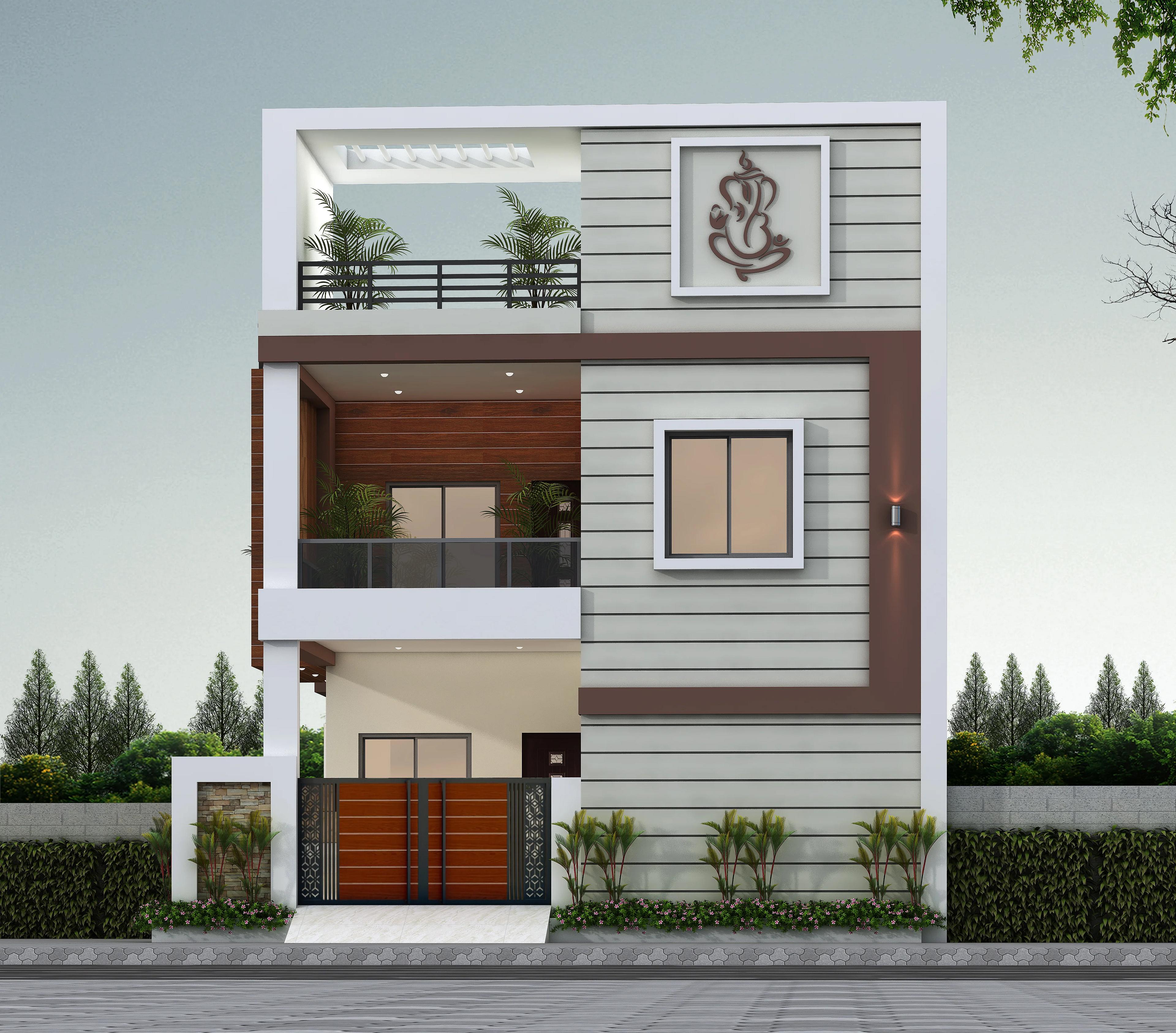 30X60 House plan- 1800 sqft Residential house design At Chhatarpur [MP] front elevation, 30x60 ft plot, south facing, G+1, Chhatarpur
