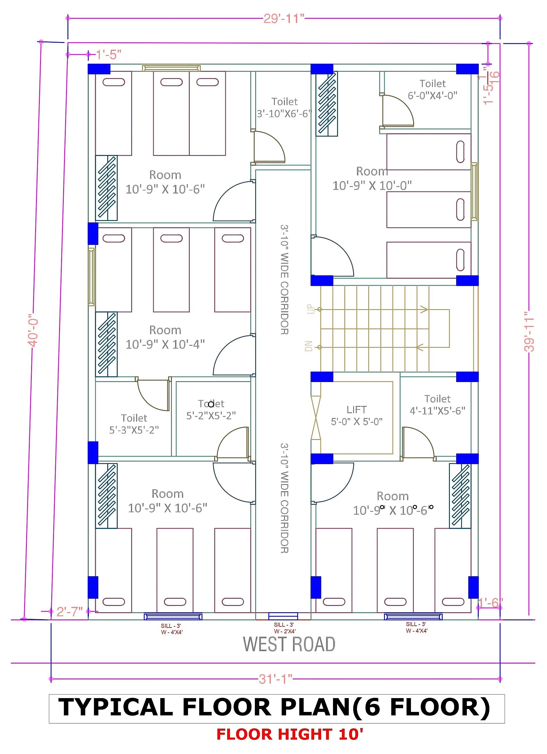30X40 Hotel plan- 1200 sqft Commercial house design At Bangalore thumbnail 2 — Project ID 7675
