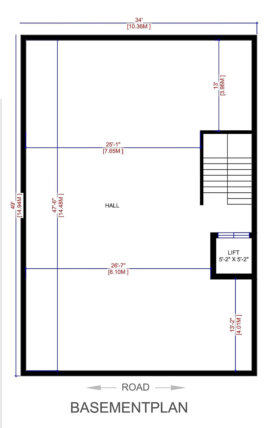 39X69 House plan- 2691 sqft Residential Cum Commercial house design At Indore thumbnail 3 — Project ID 7712