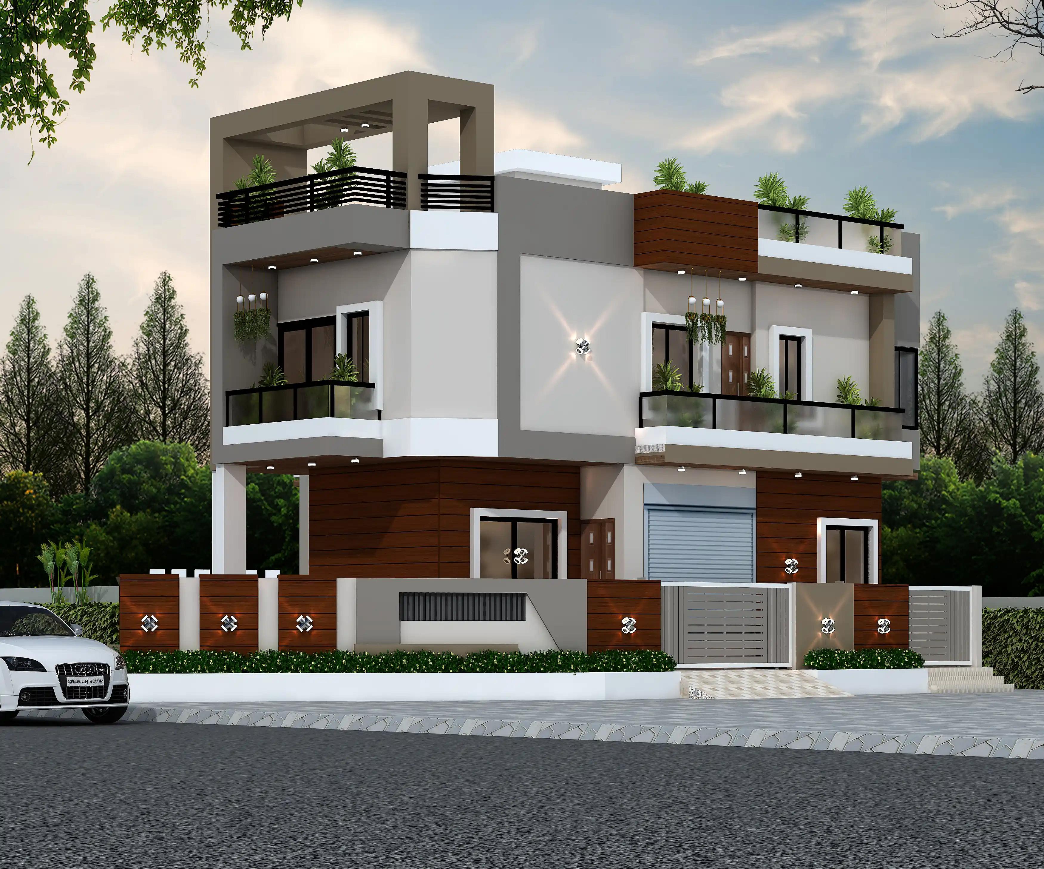 44X55 House plan- 2420 sqft Residential house design At kolkata [WB]