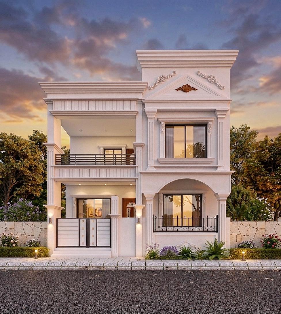 30X50 House plan- 1500 sqft Residential house design At Jodhpur [RJ] front elevation, 30x50 ft plot, 5 BHK, west facing, G+1, Jodhpur