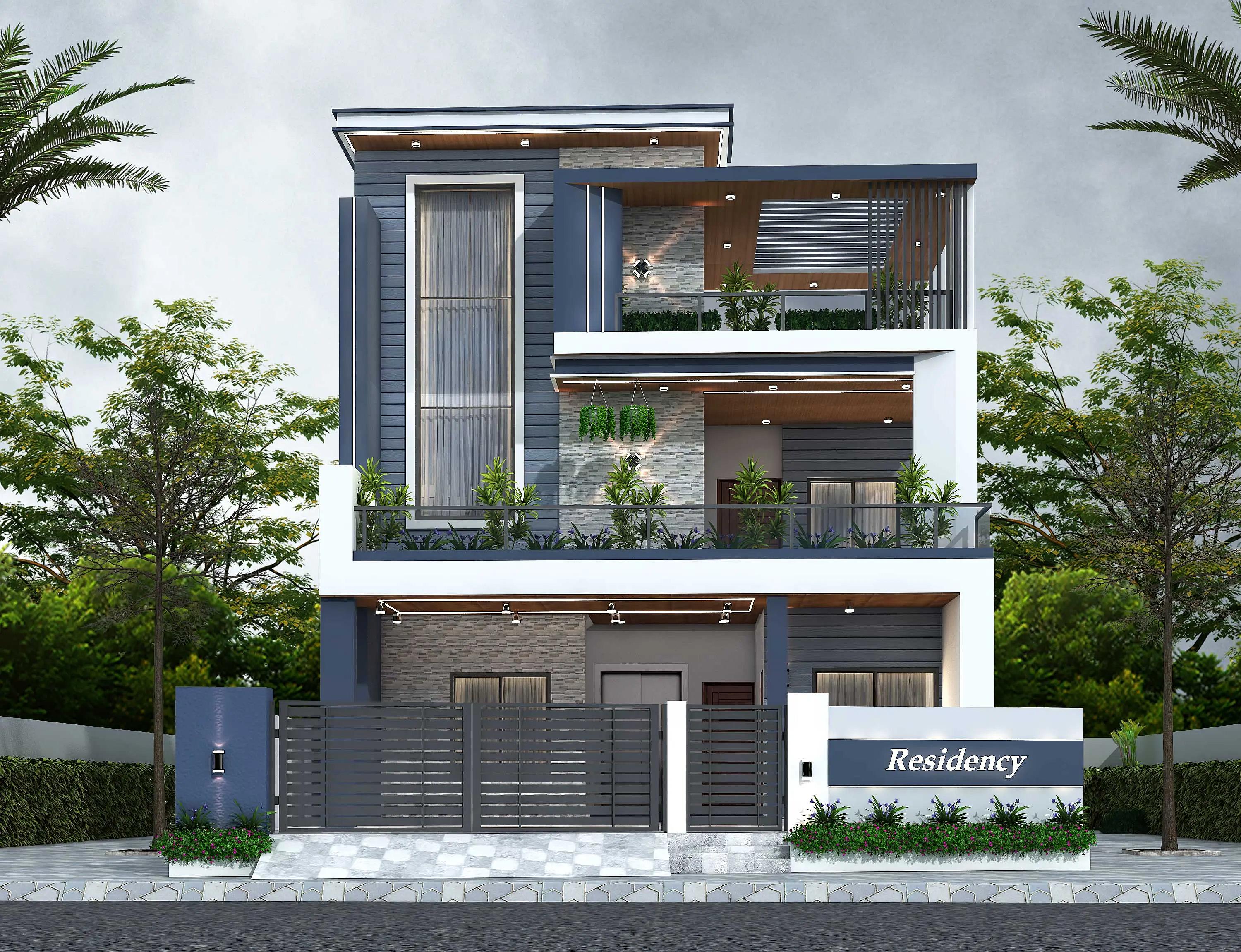 30X70 House plan- 2100 sqft Residential house design At Chennai [TN] front elevation, 30x70 ft plot, north east facing, G+1, Chennai