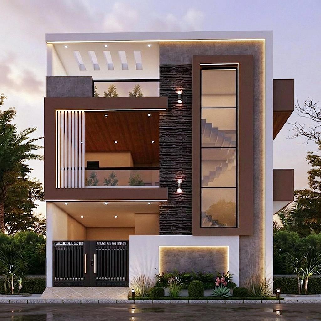 29X57 House plan- 1653 sqft Residential Cum Commercial house design At Singrauli [MP] front elevation, 29x57 ft plot, 1 BHK, west facing, G+1, Singrauli