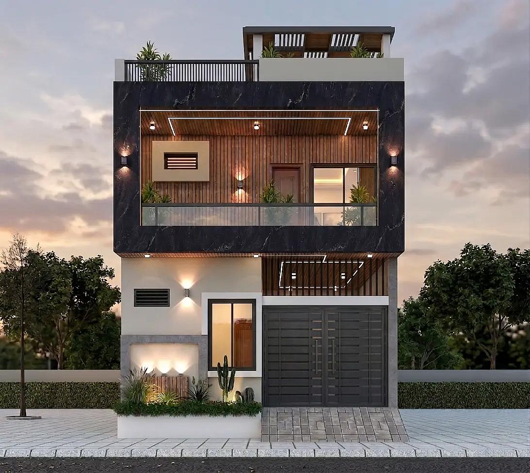 23X59 House plan- 1357 sqft Residential house design At Meerut thumbnail 1 — Project ID 8484