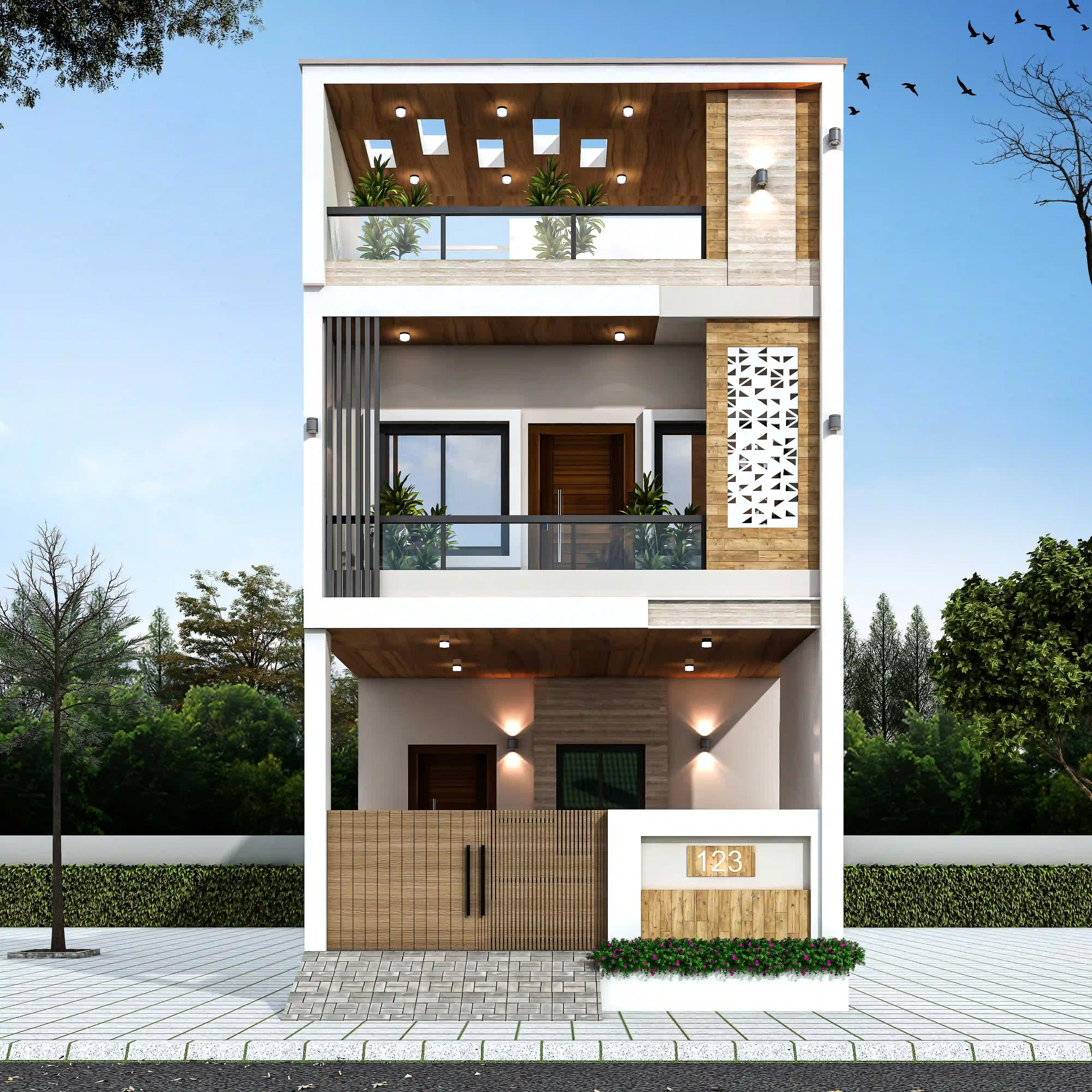 19X64 House plan- 1216 sqft Residential house design At Patna — photo 1 — Project ID 8496