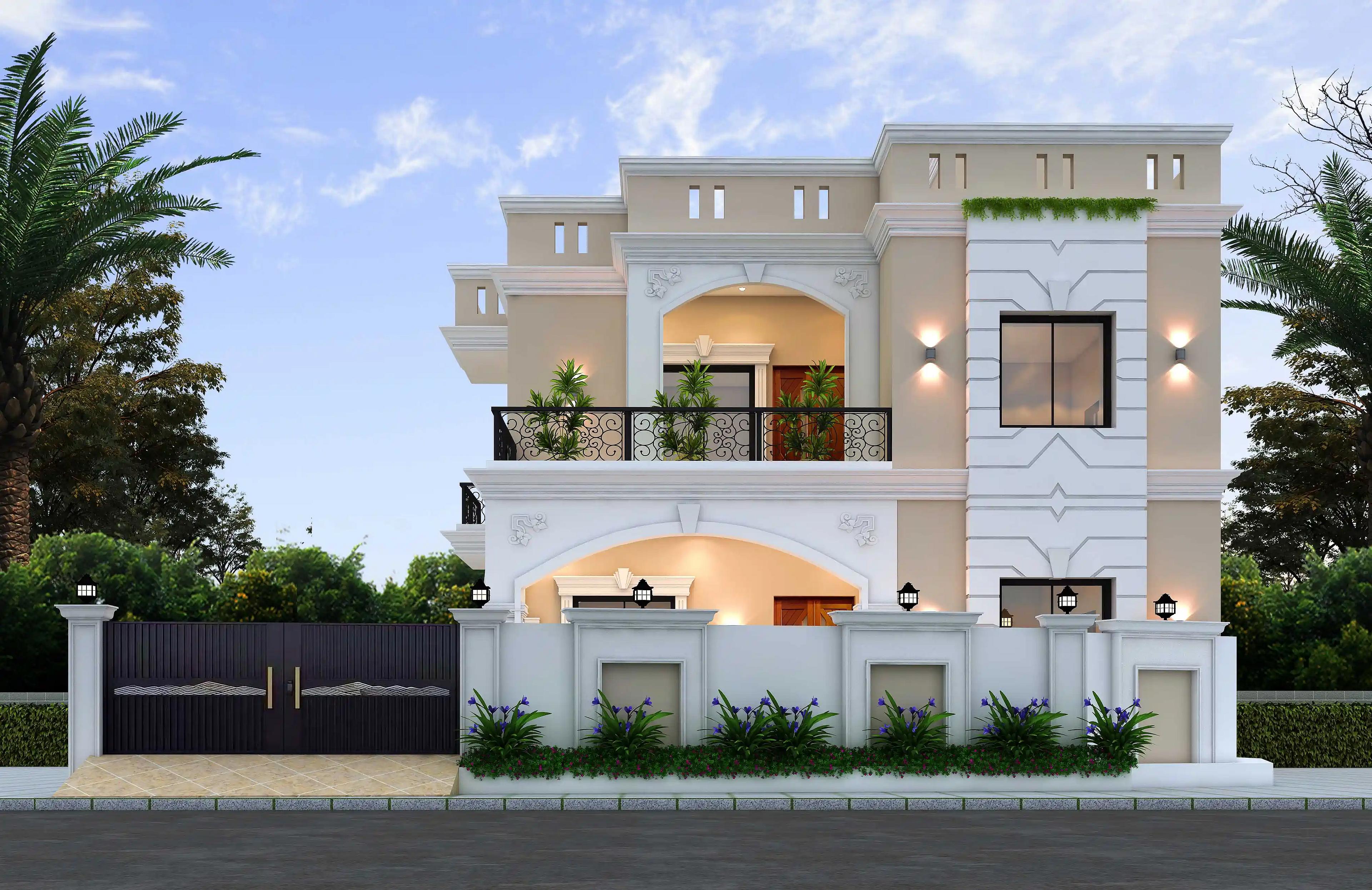 32X37 House plan- 1184 sqft Residential house design At Rajkot thumbnail 1 — Project ID 8500