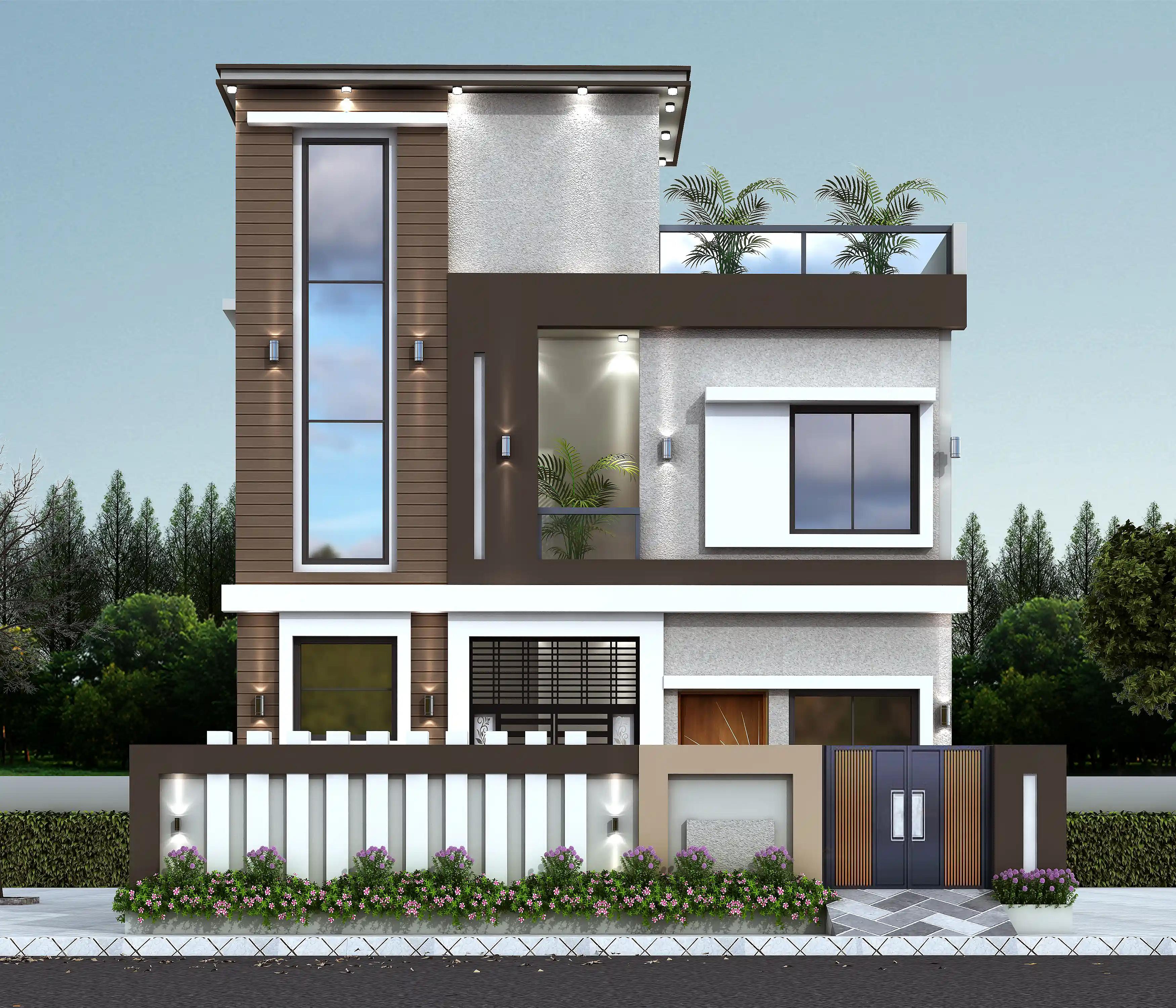 32X42 House plan- 1344 sqft Residential house design At Barshi — photo 1 — Project ID 8501