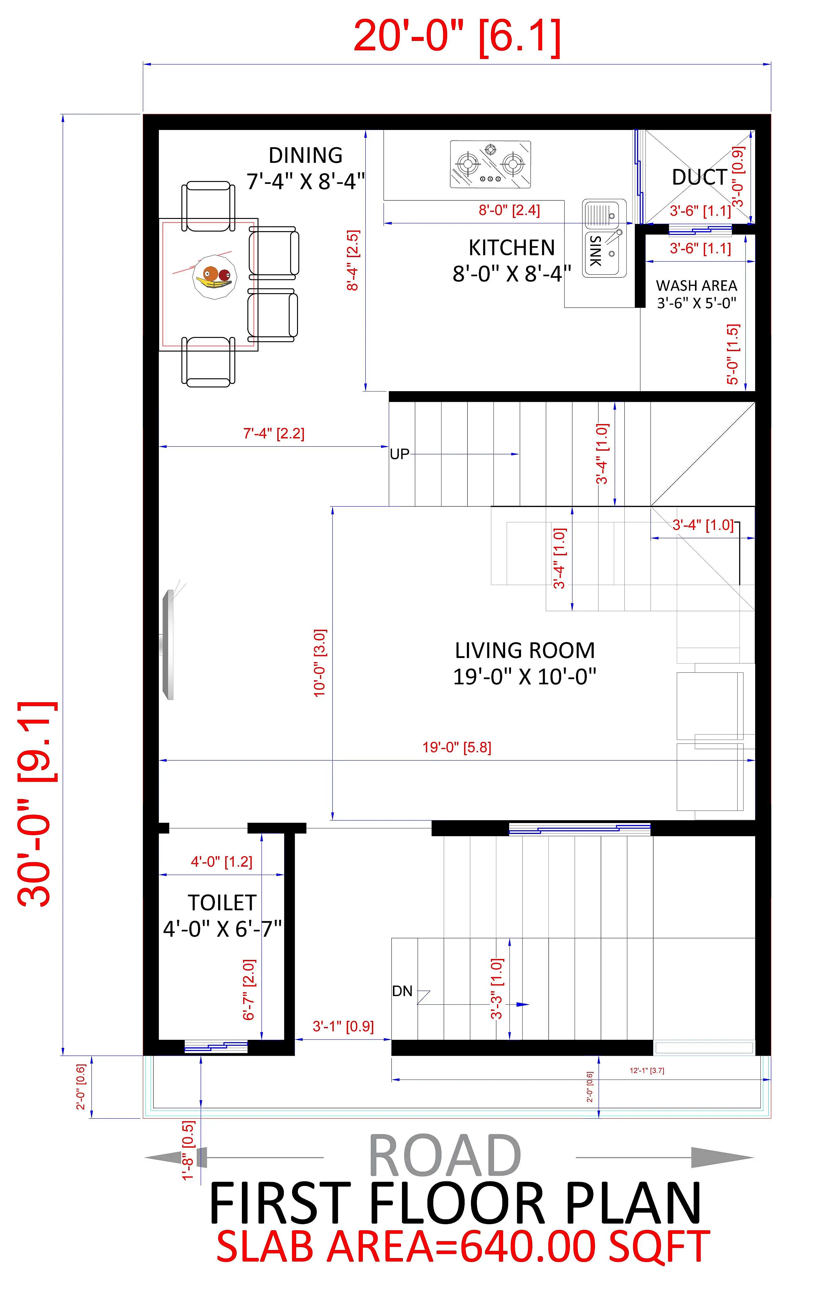 20X30 House plan- 600 sqft Residential house design At Bangalore thumbnail 3 — Project ID 8502