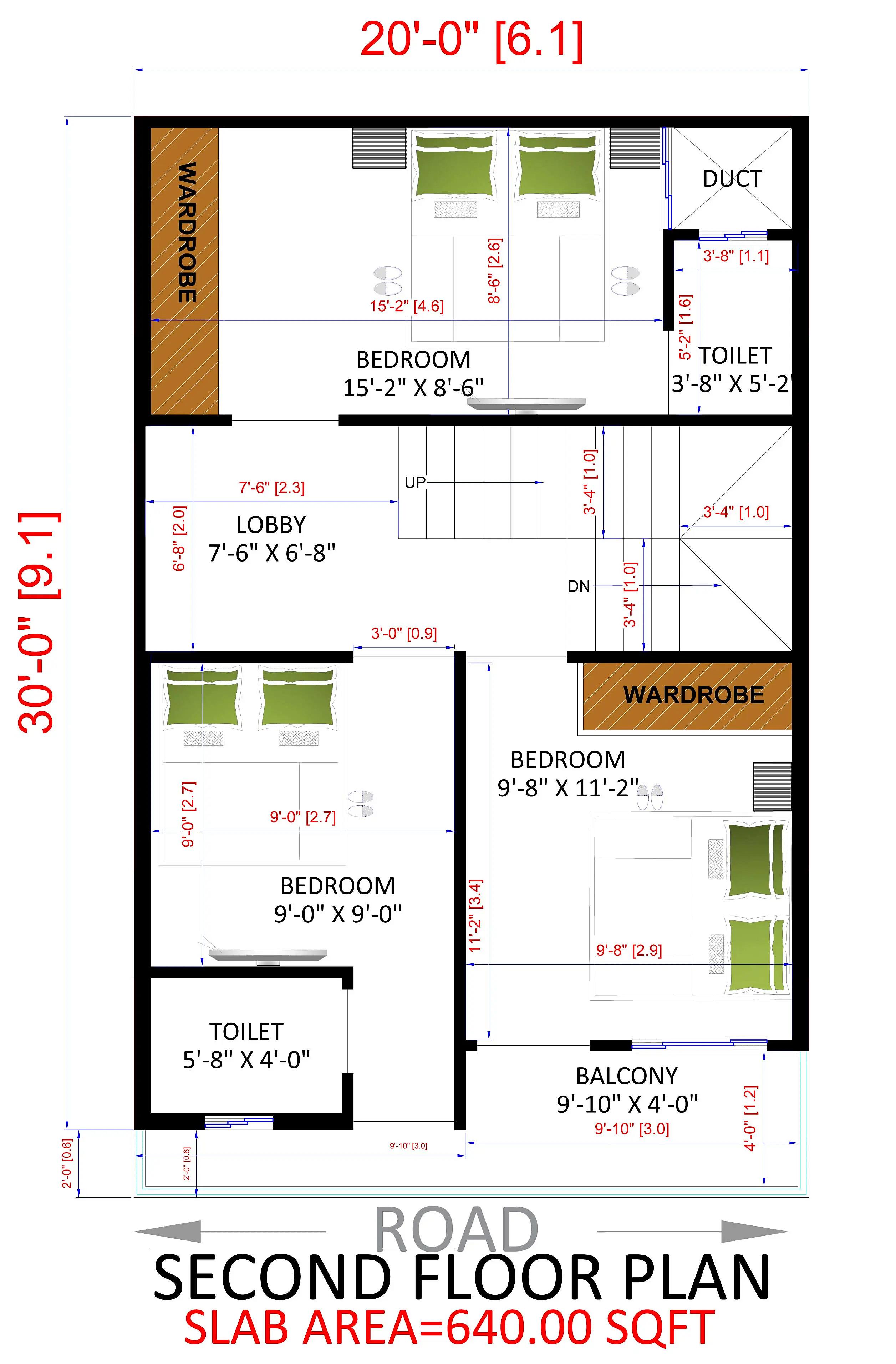 20X30 House plan- 600 sqft Residential house design At Bangalore thumbnail 4 — Project ID 8502