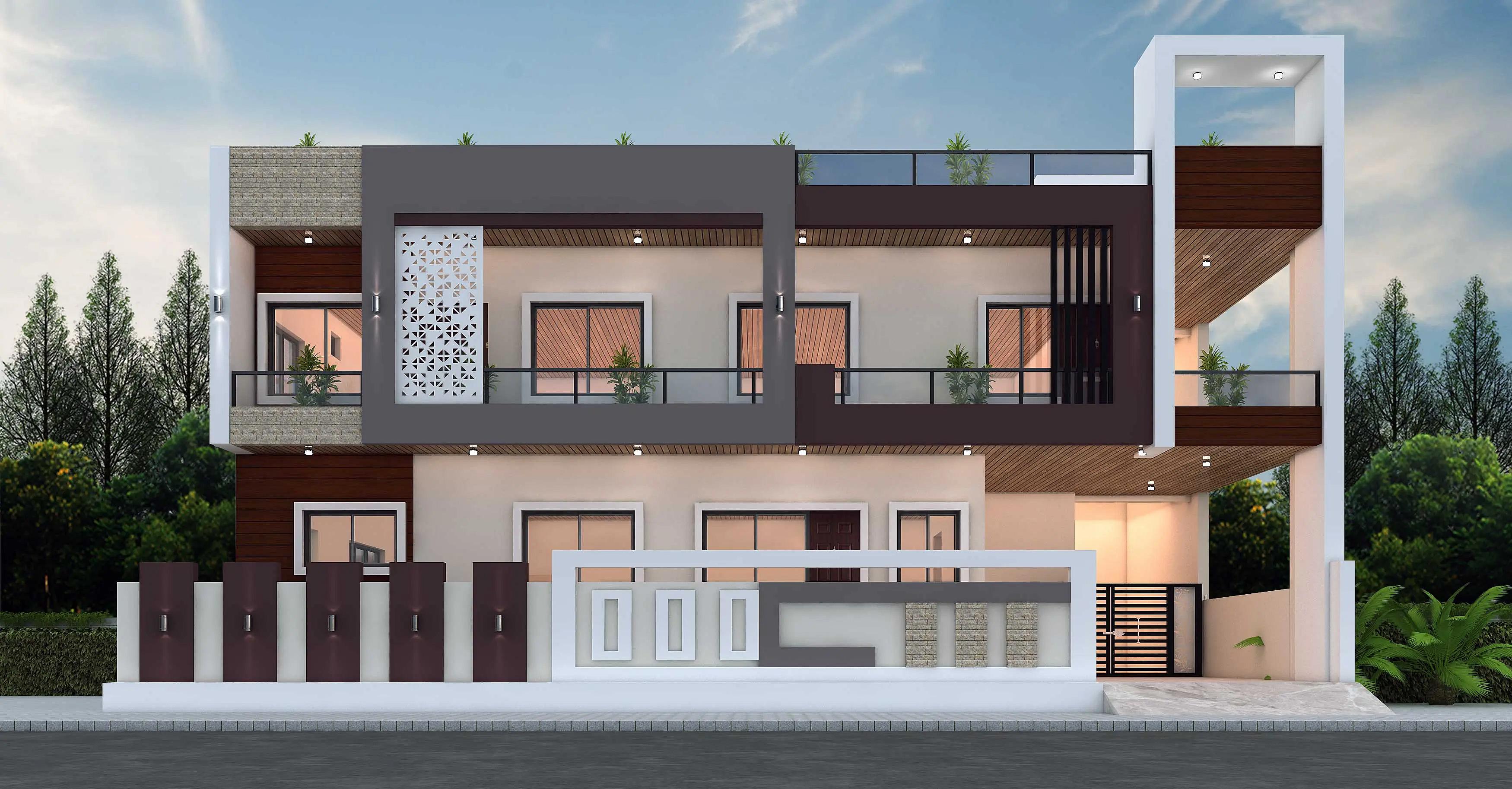 61X40 House plan- 2440 sqft Residential Cum Commercial house design At Singrauli — photo 1 — Project ID 8507