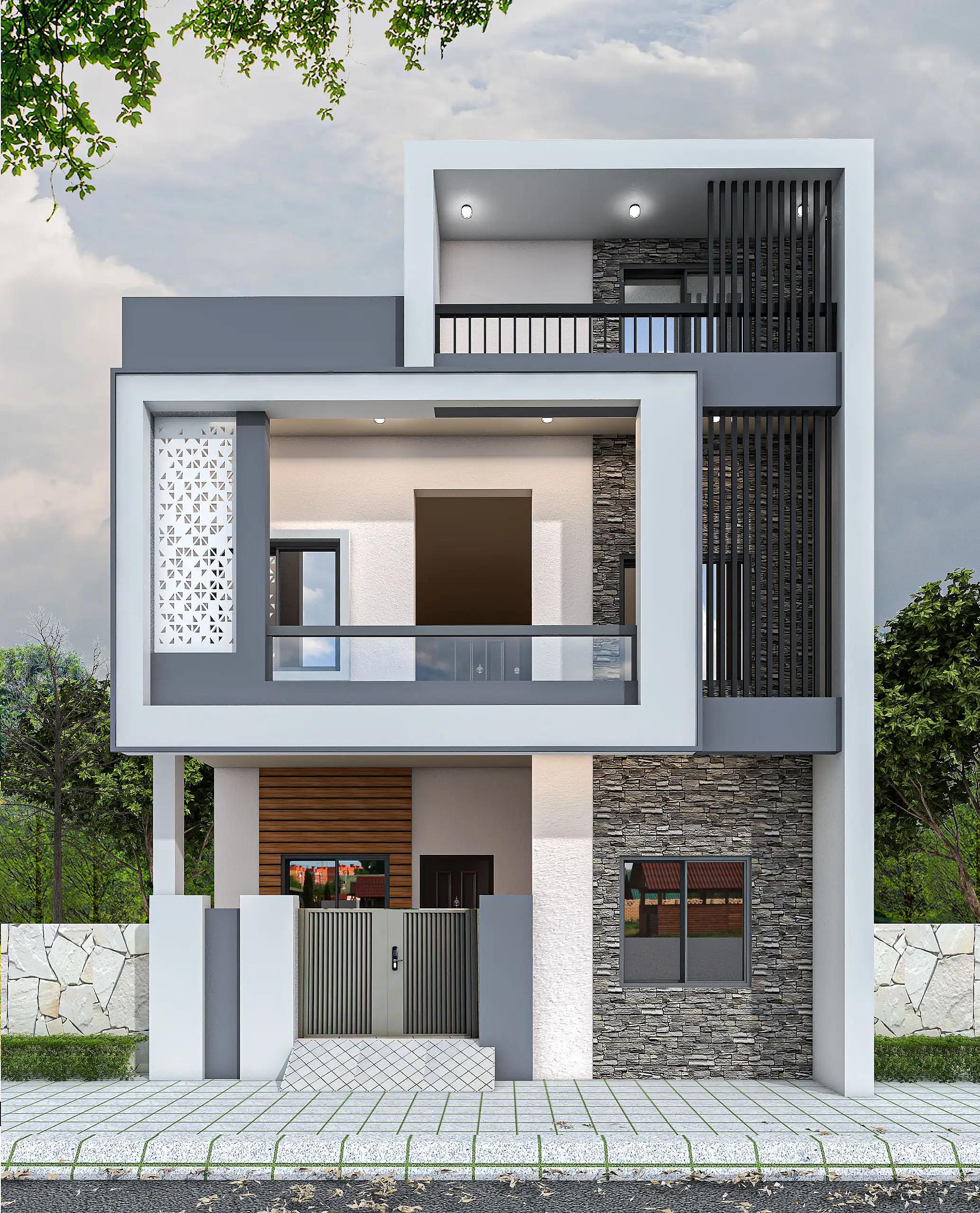30X45 Residential With Rental Apartment plan- 1350 sqft Residential house design At Patna thumbnail 1 — Project ID 8514