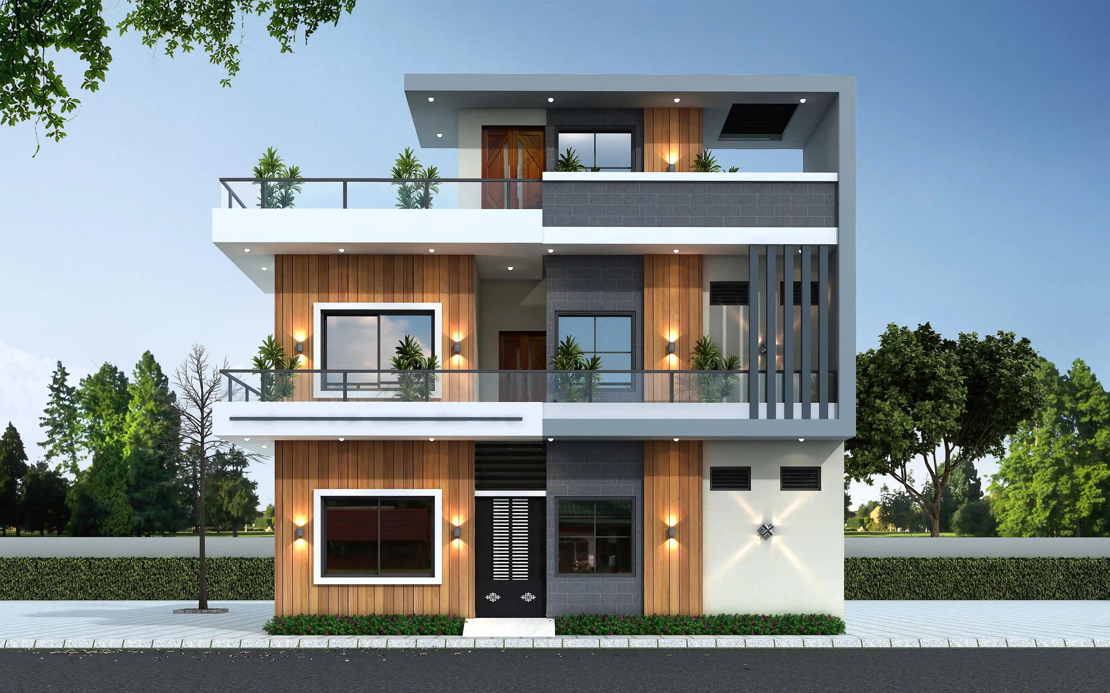 35X34 House plan- 1190 sqft Residential house design At Bodhgaya thumbnail 1 — Project ID 8519