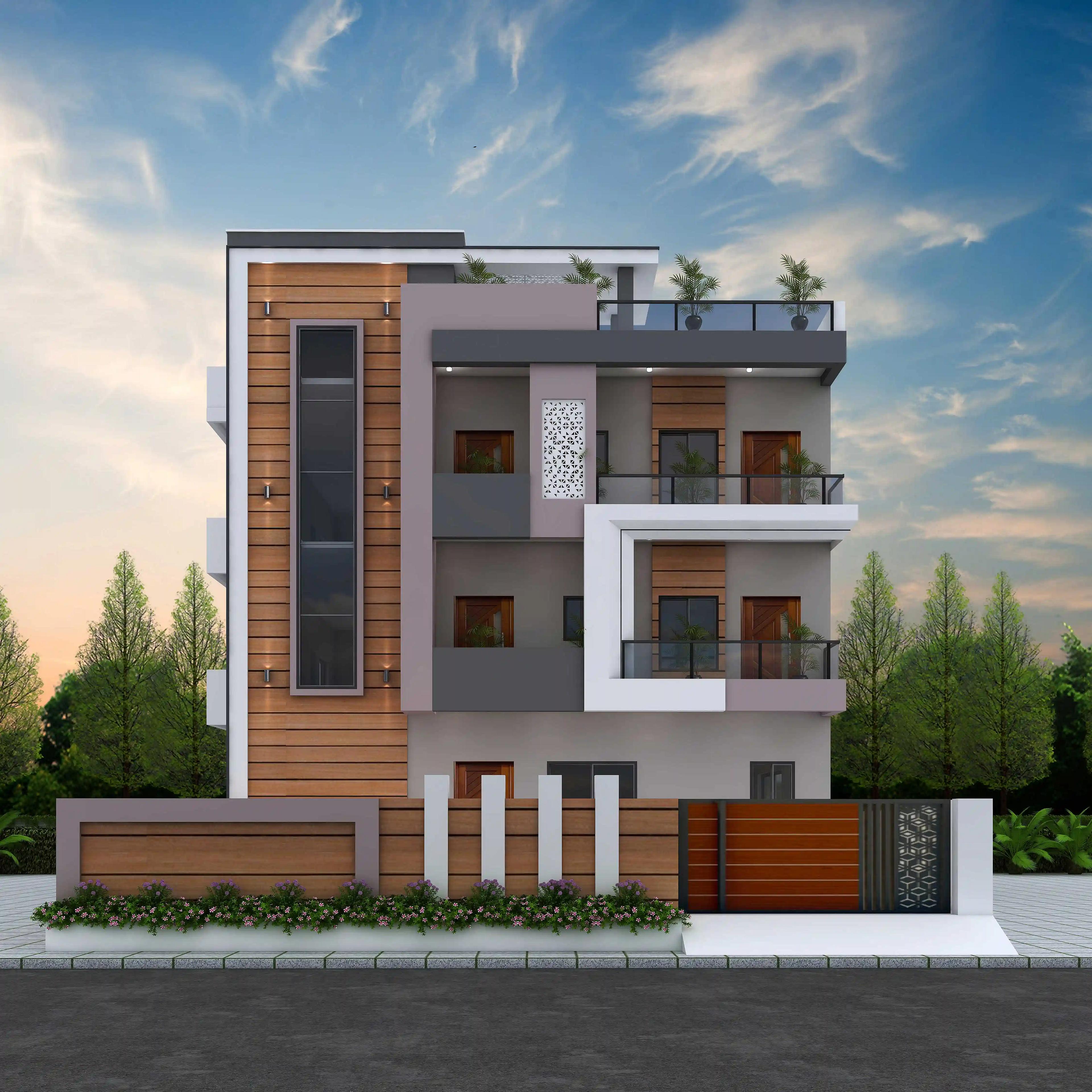 40X70 House plan- 2800 sqft Residential Cum Commercial house design At Ranchi — photo 1 — Project ID 8525