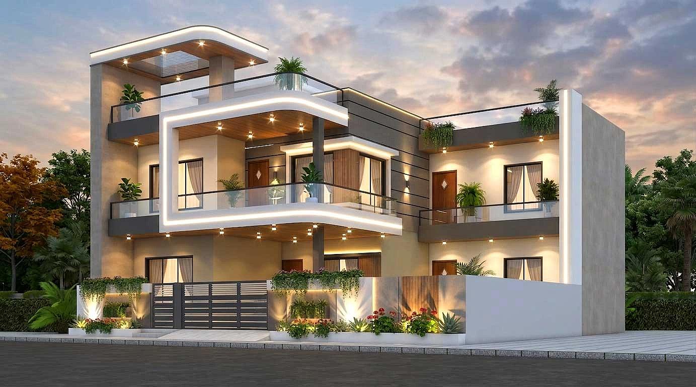 50X50 House plan- 2500 sqft Residential house design At Amethi — photo 1 — Project ID 8528