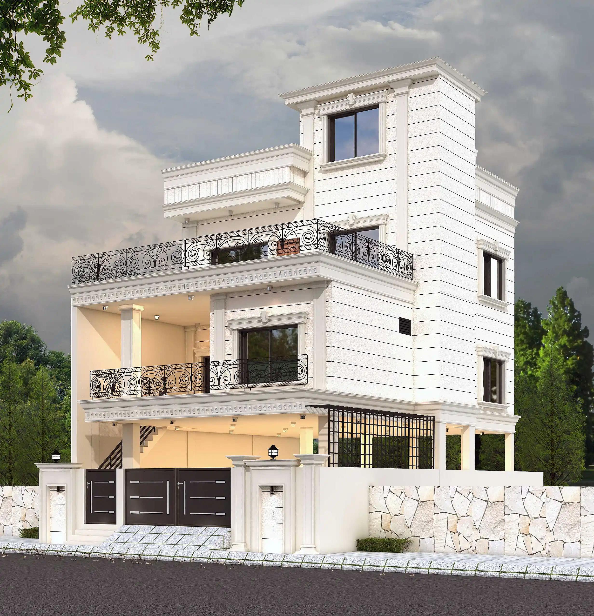 31X48 House plan- 1488 sqft Residential house design At Dehradun thumbnail 2 — Project ID 8532