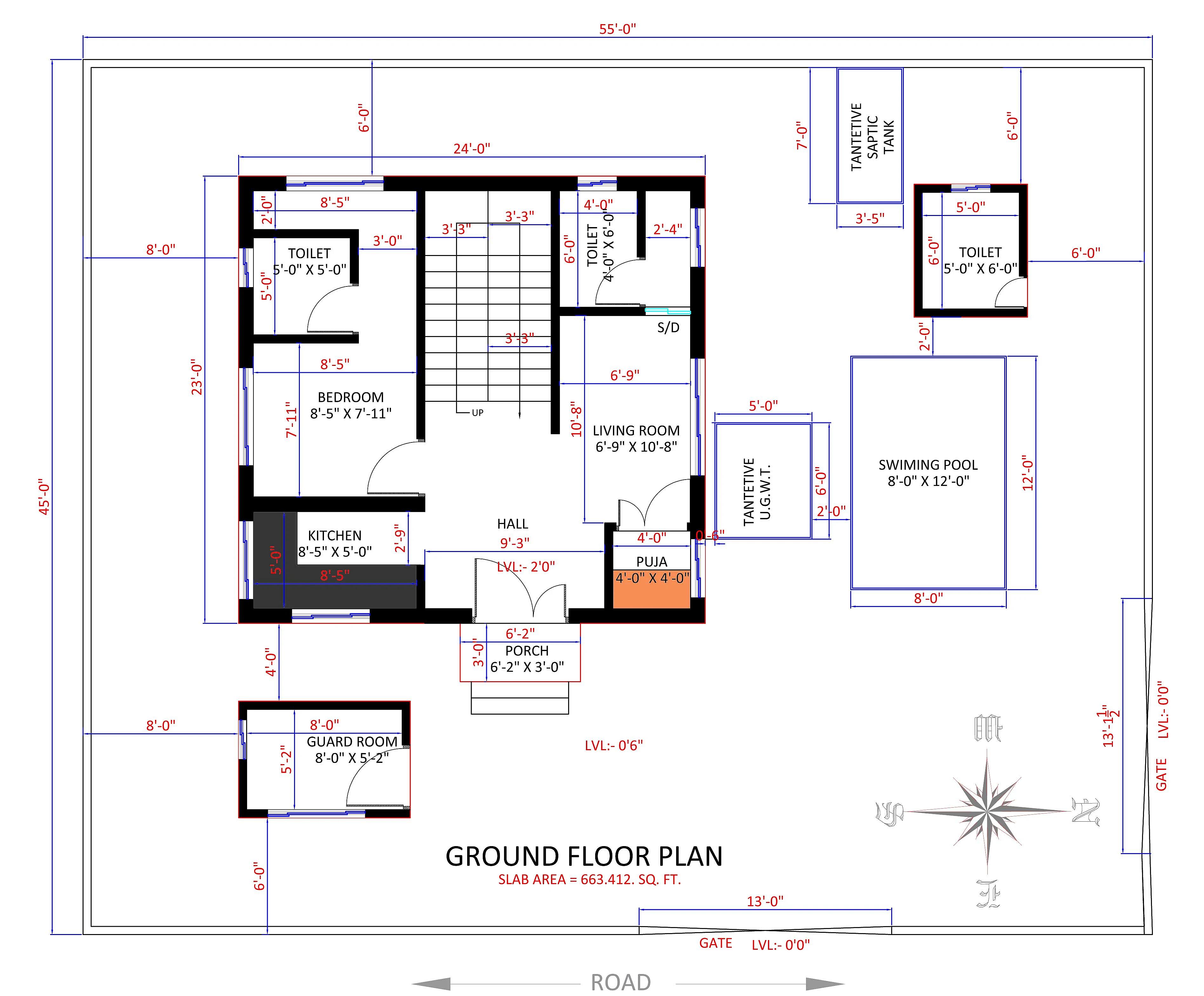24X23 House plan- 552 sqft Residential house design At Mumbai thumbnail 2 — Project ID 8533