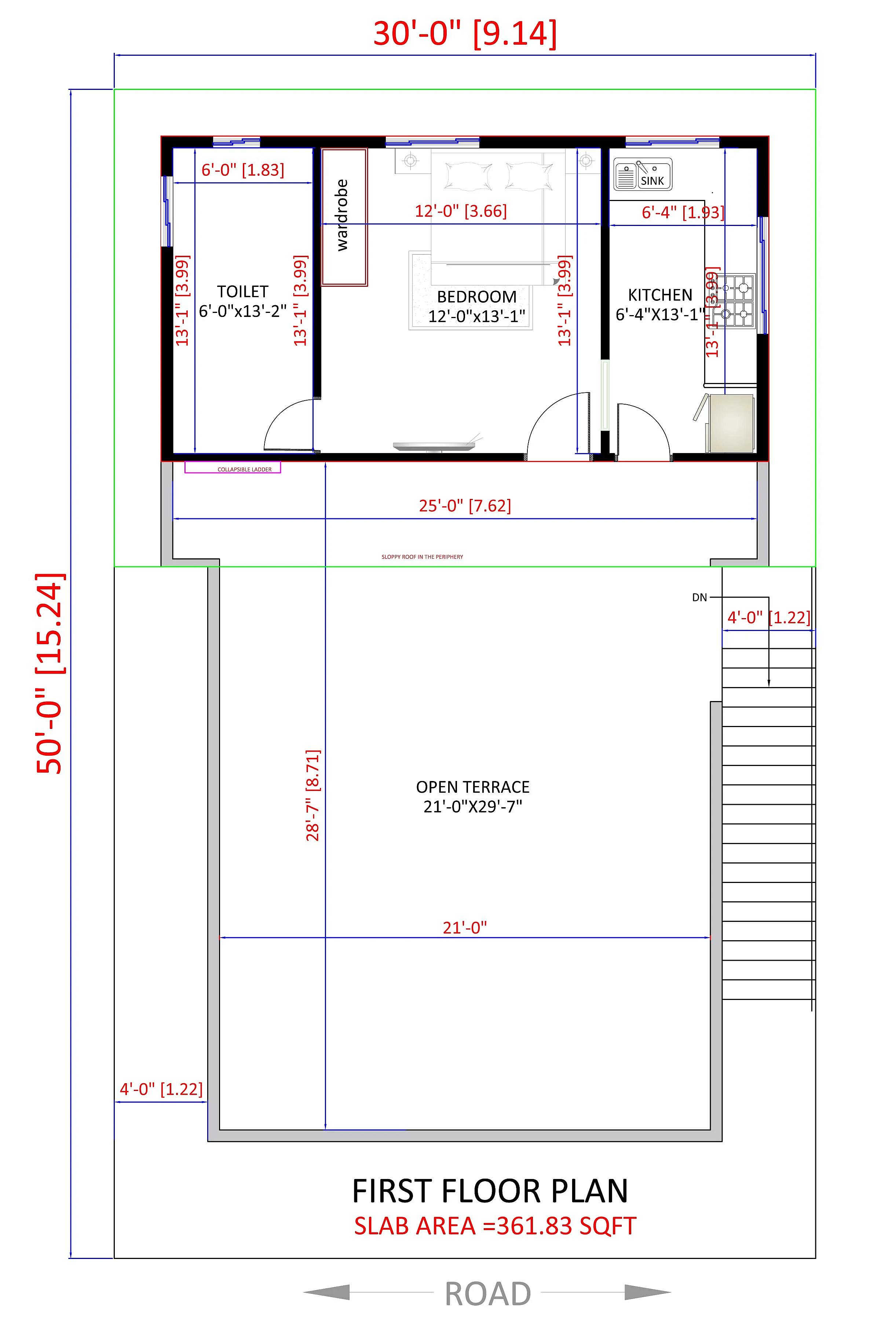 30X50 House plan- 1500 sqft Residential house design At Chickballapur thumbnail 3 — Project ID 8535