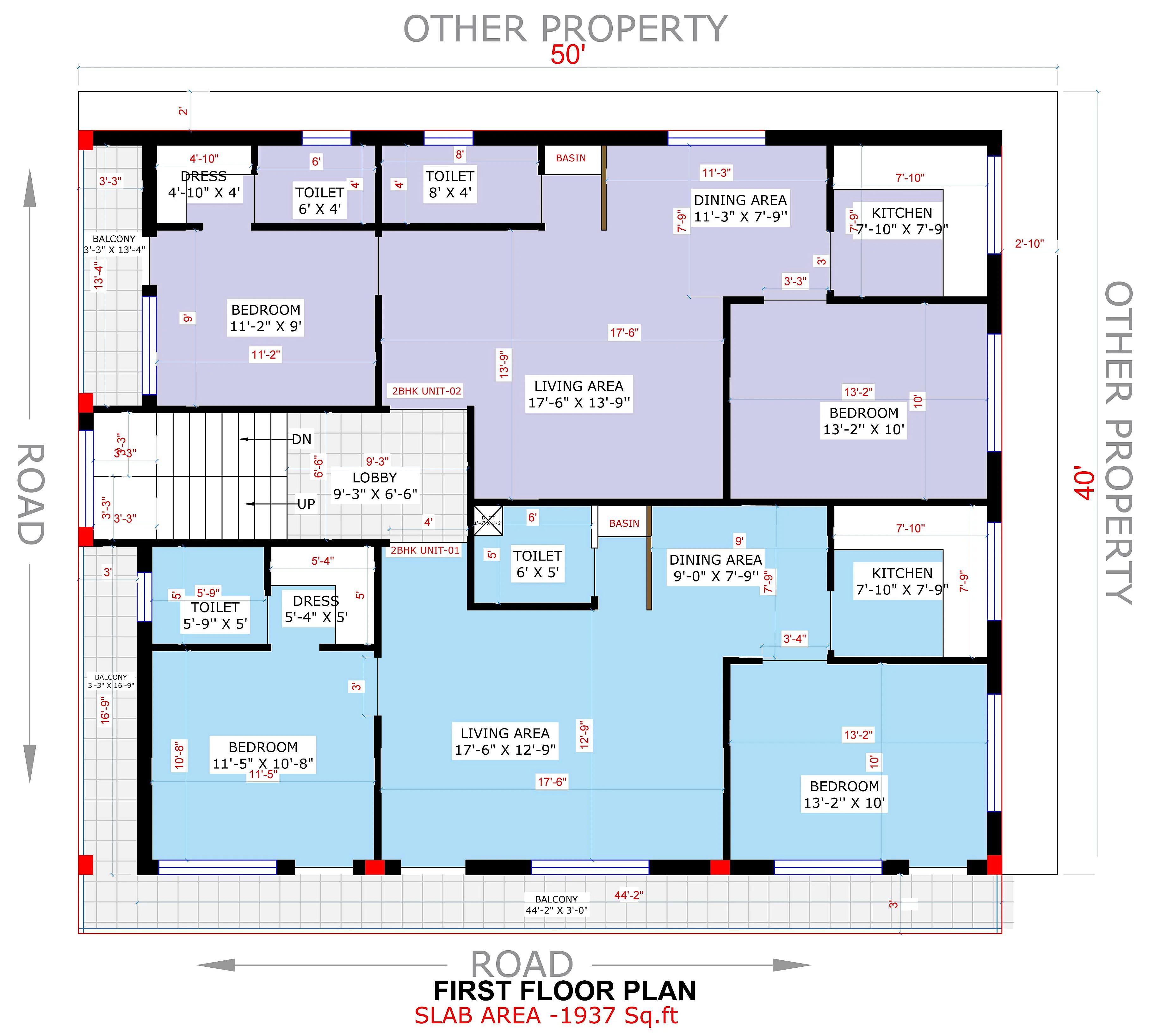 50X40 House with Gym plan- 2000 sqft Residential Cum Commercial house design At Allapalli thumbnail 3 — Project ID 8536