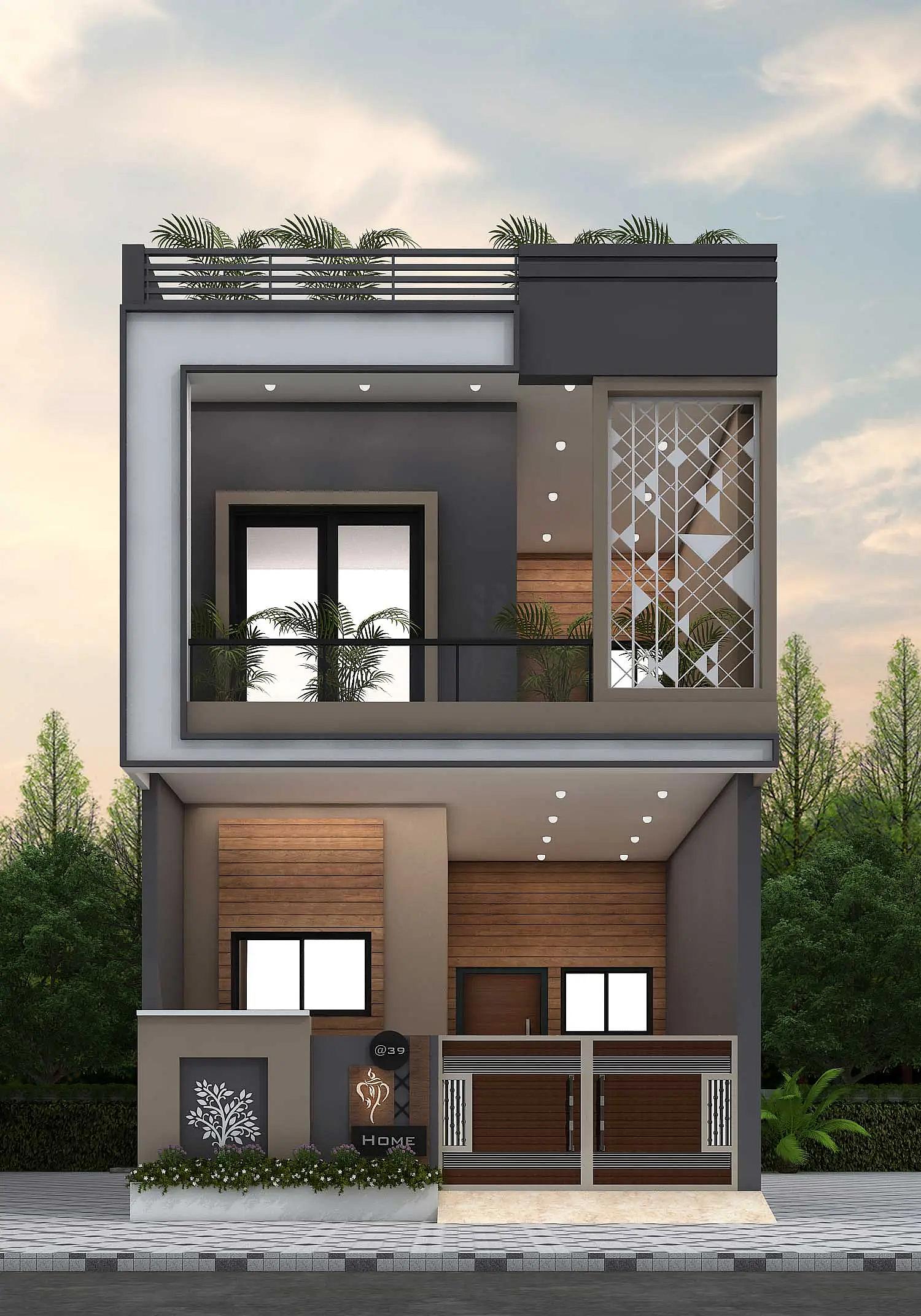 20X45 House plan- 900 sqft Residential house design At Ganaur — photo 1 — Project ID 8543