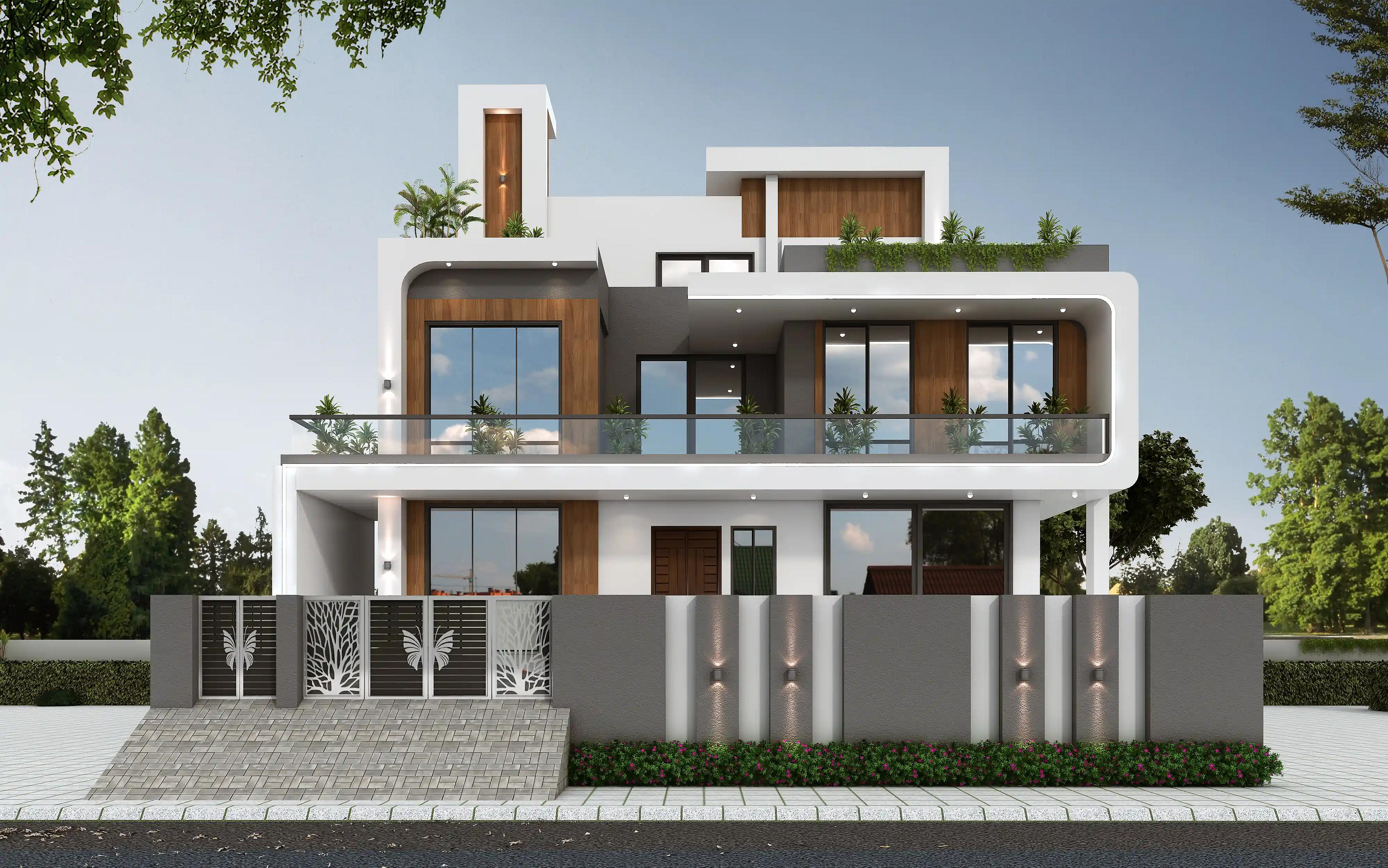 52X75 House with Gym plan- 3900 sqft Residential house design At Burhanpur thumbnail 1 — Project ID 8545